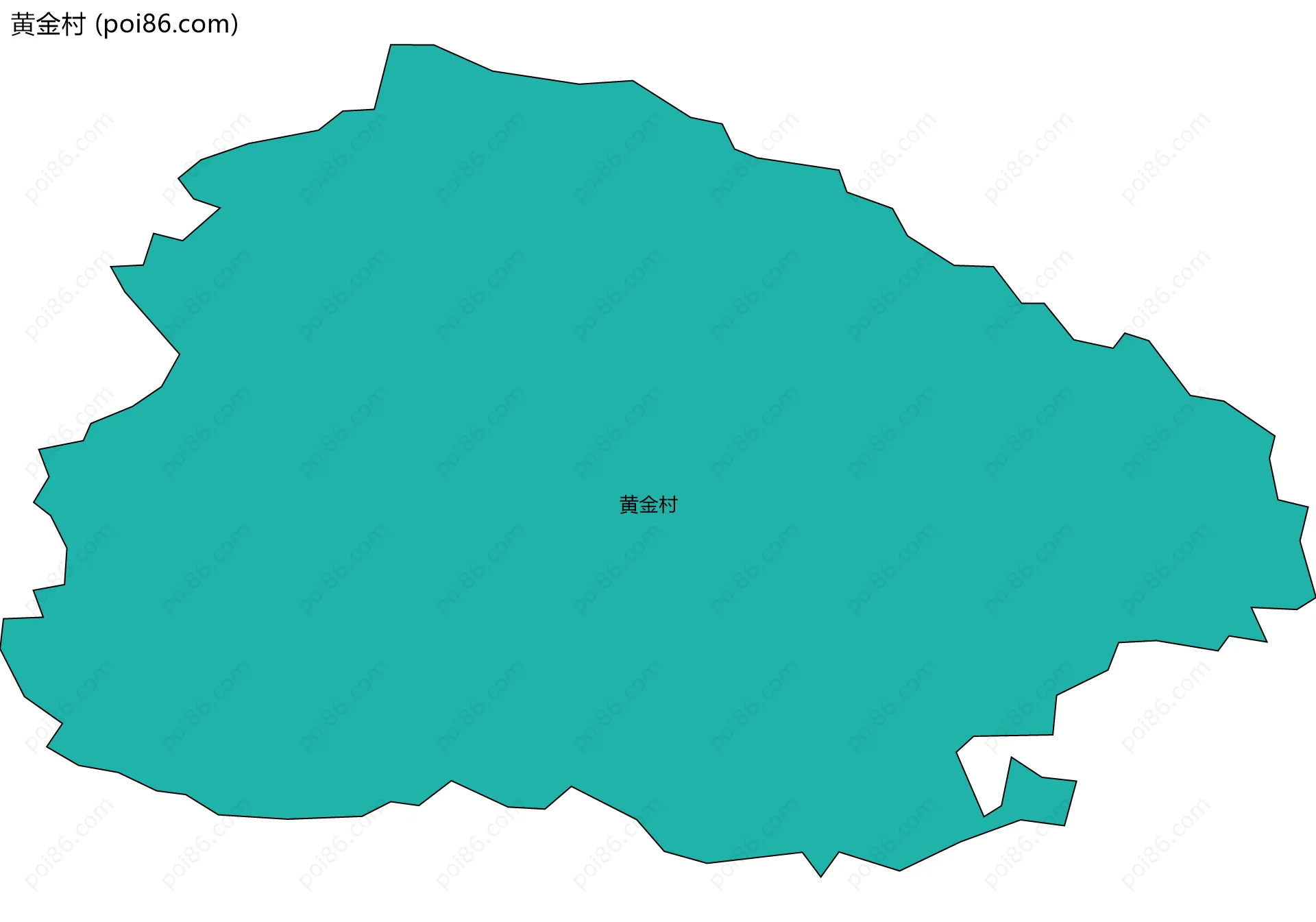 黄金村边界地图