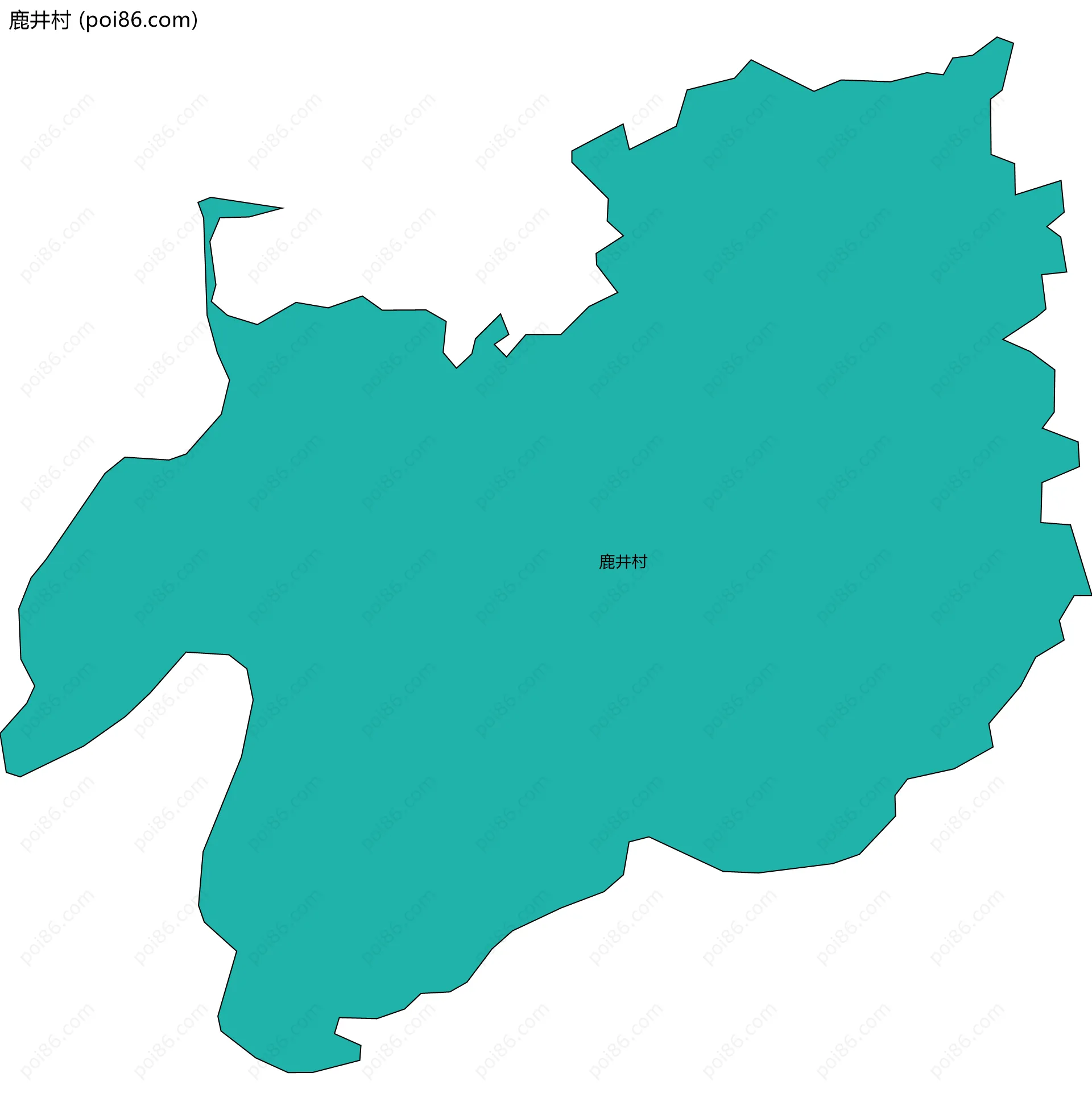 鹿井村边界地图