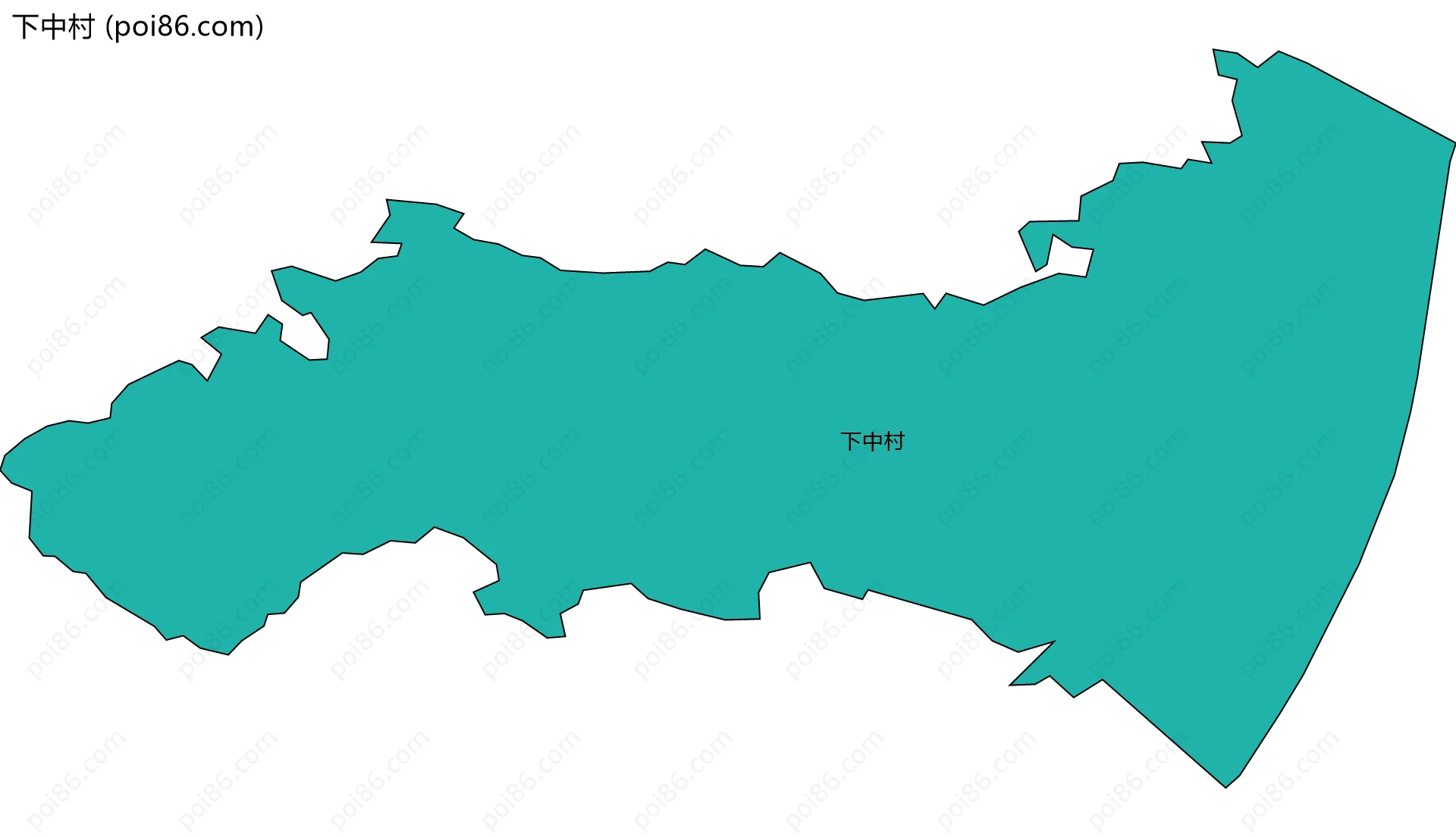 下中村边界地图