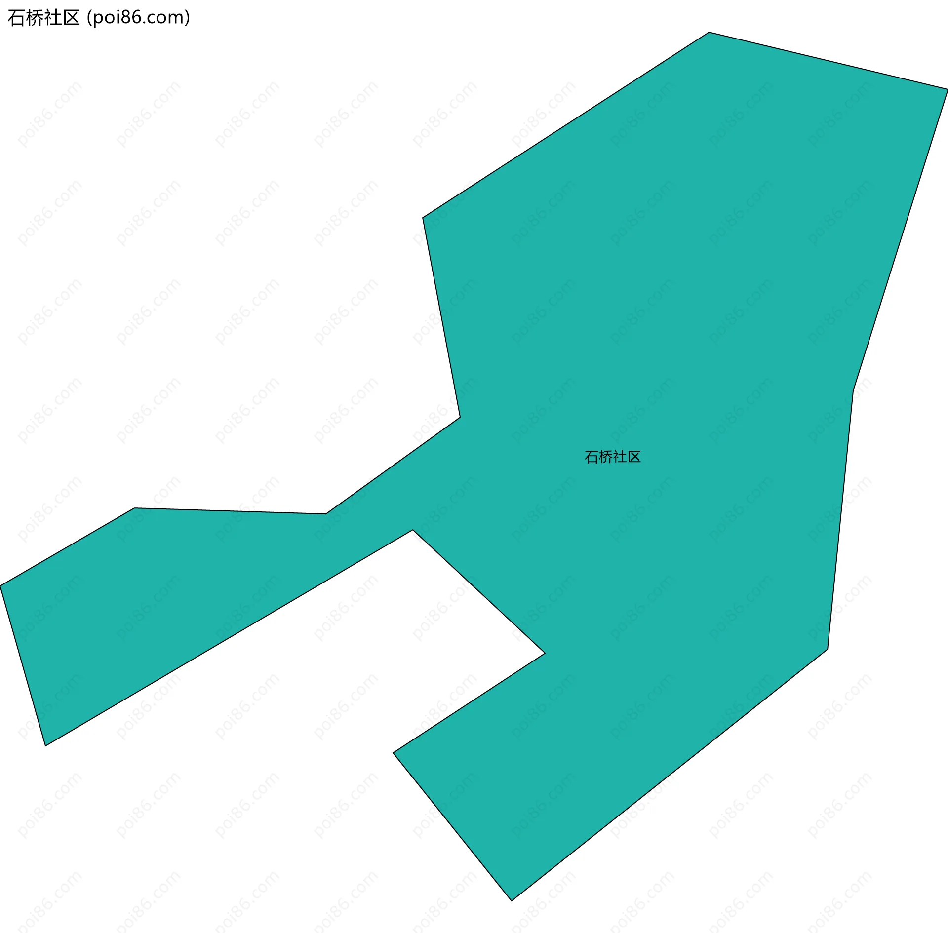 石桥社区边界地图