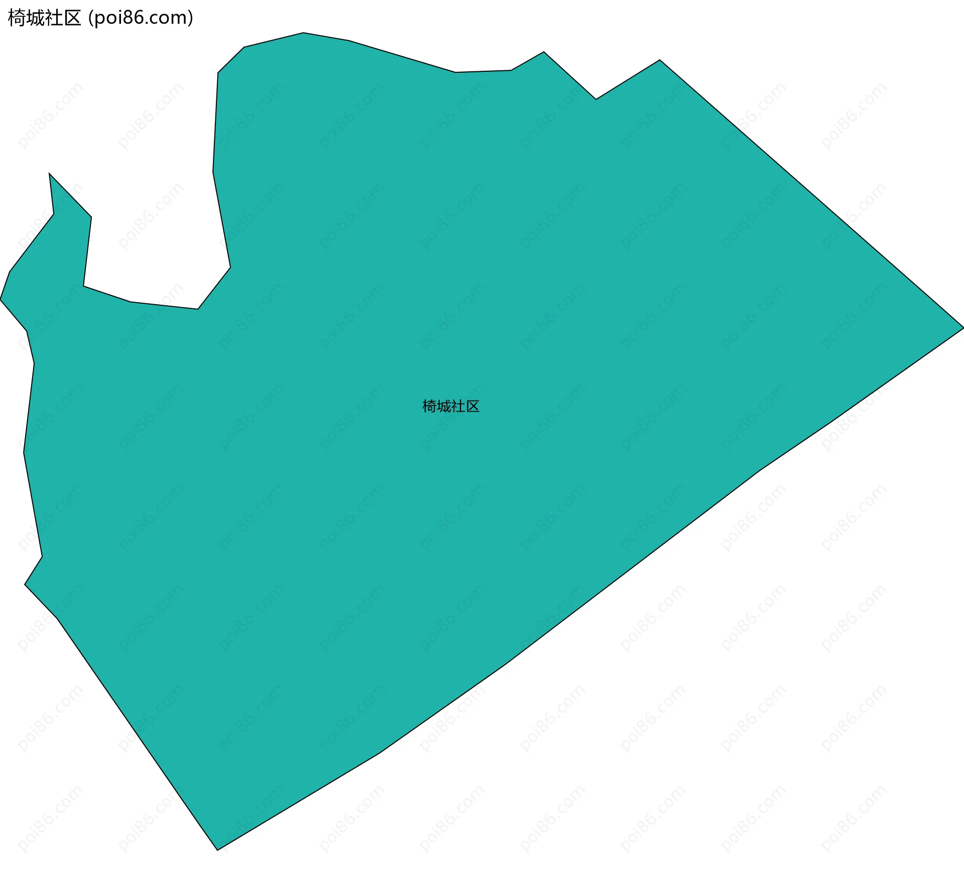 椅城社区边界地图