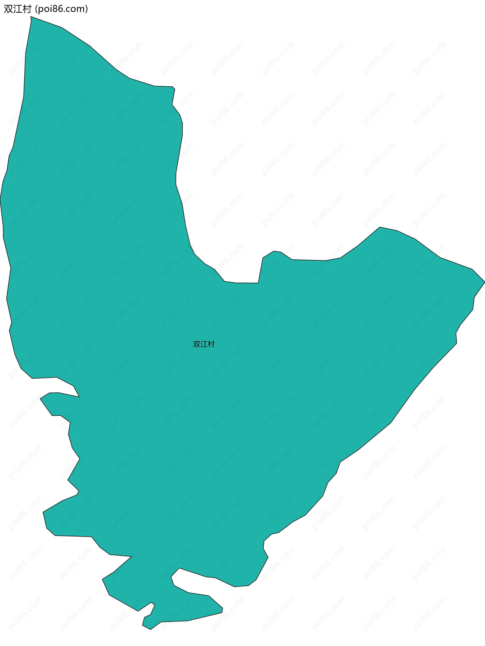 双江村边界地图