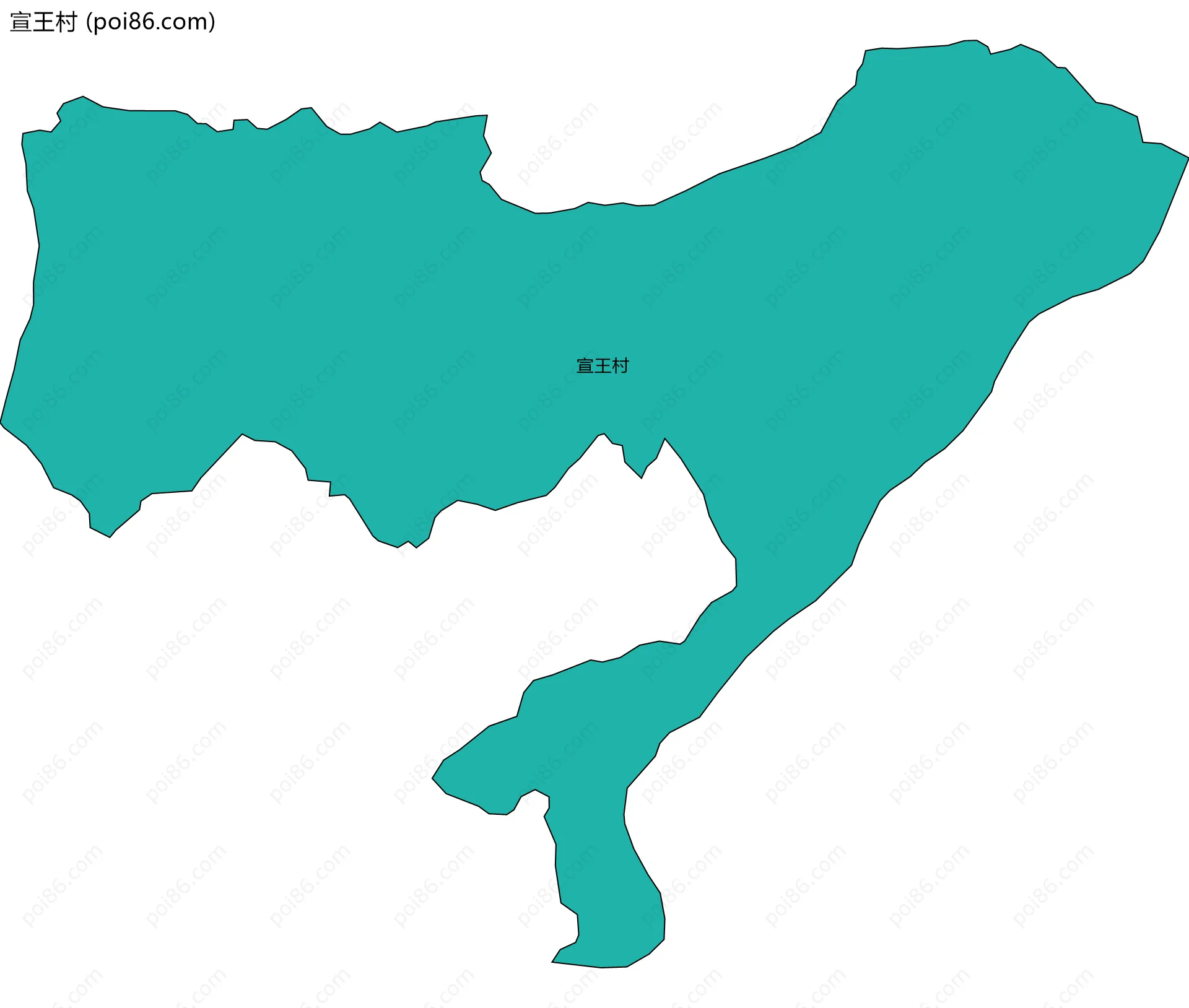 宣王村边界地图