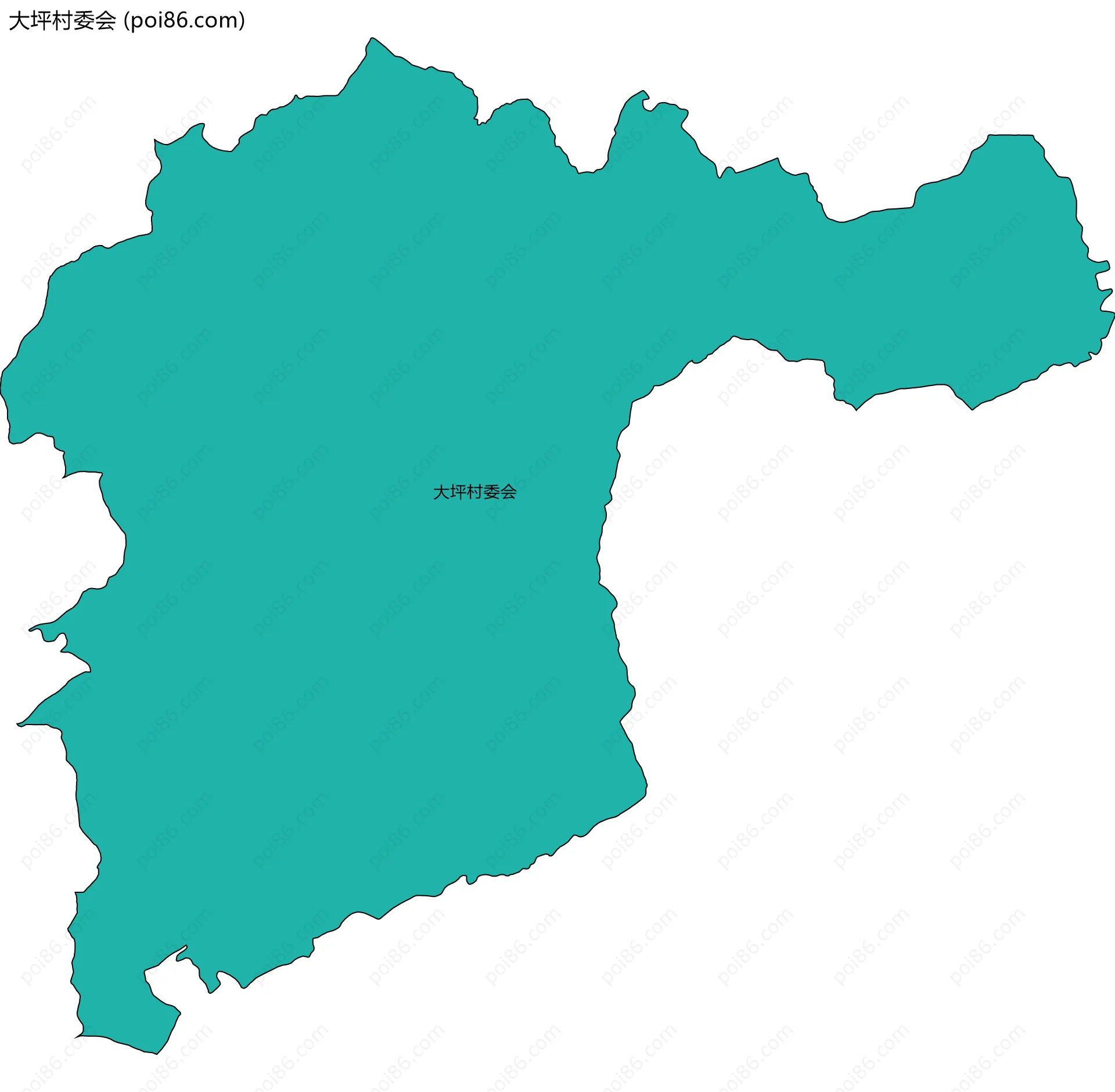 大坪村委会边界地图