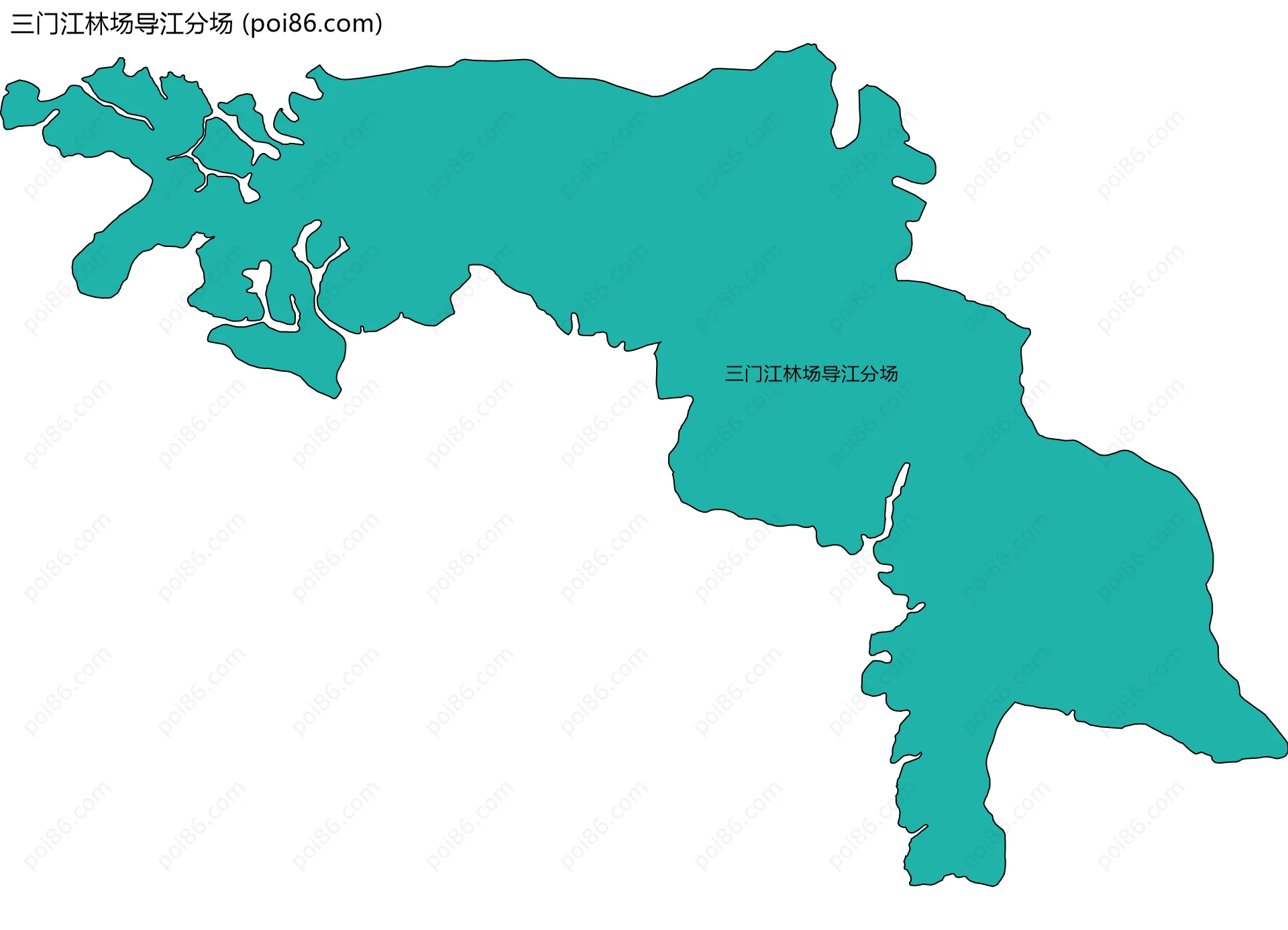 三门江林场导江分场边界地图