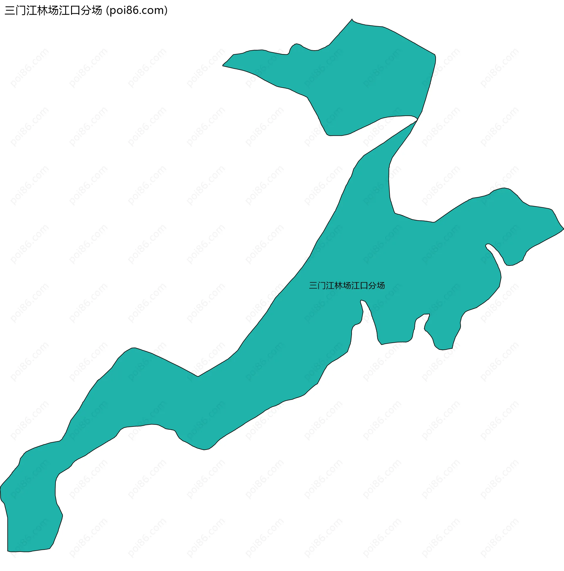 三门江林场江口分场边界地图