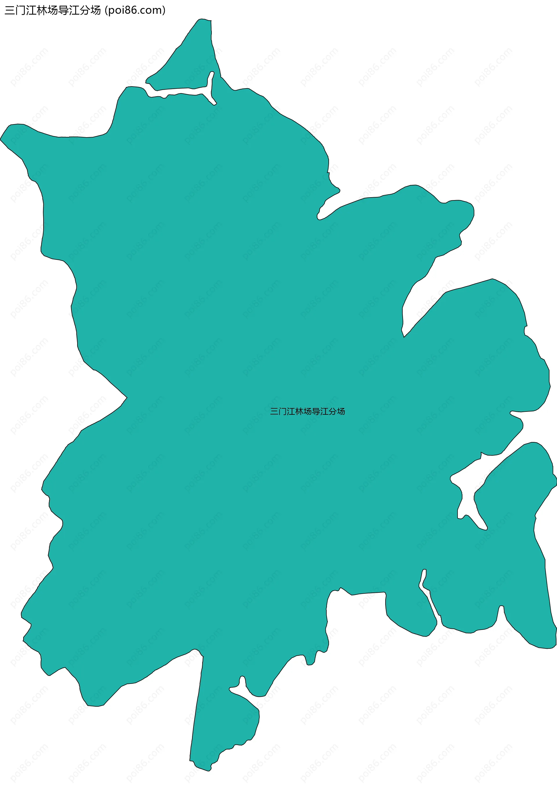 三门江林场导江分场边界地图