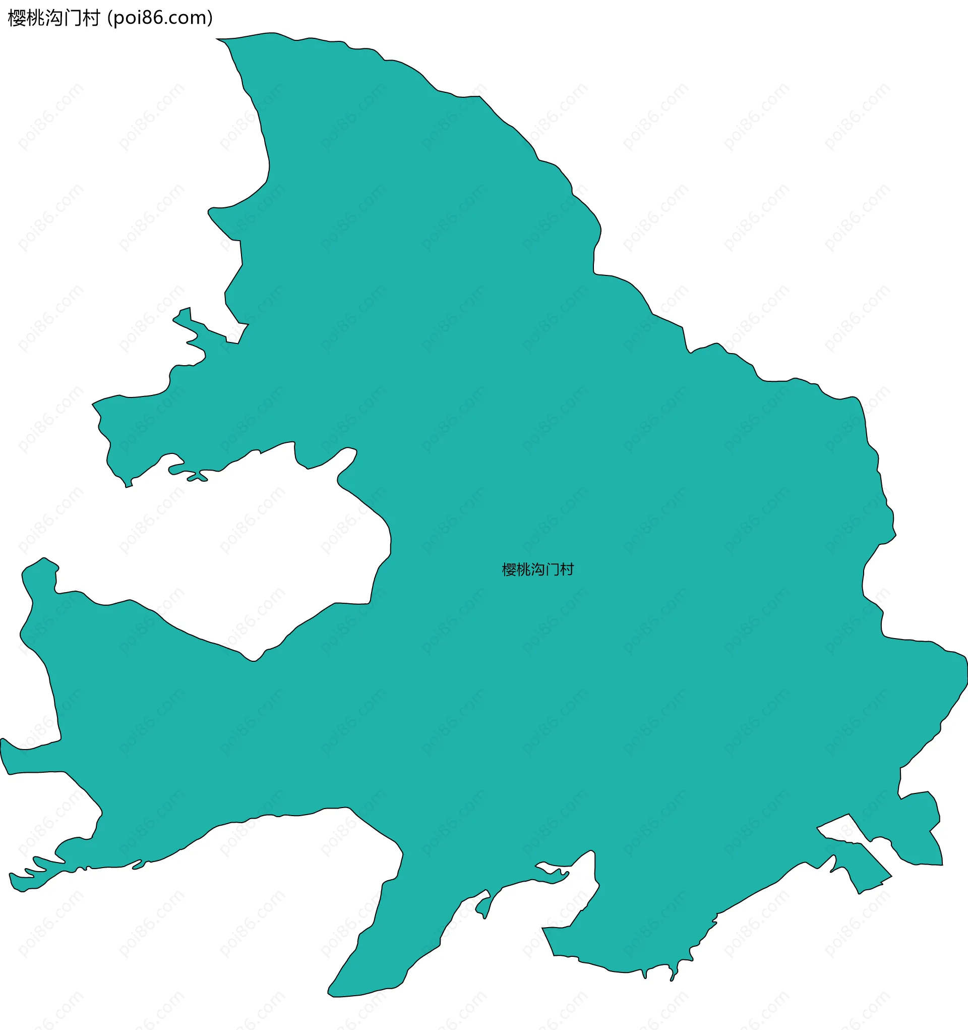 樱桃沟门村边界地图