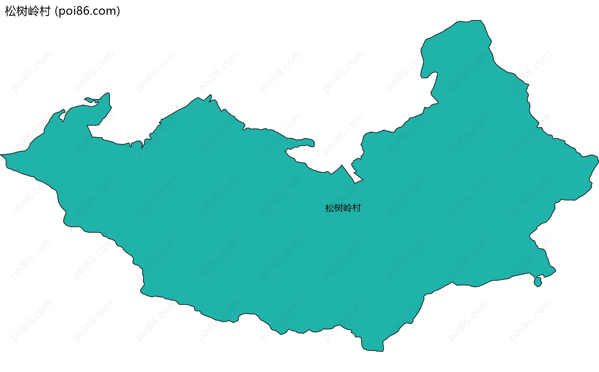 松树岭村边界地图