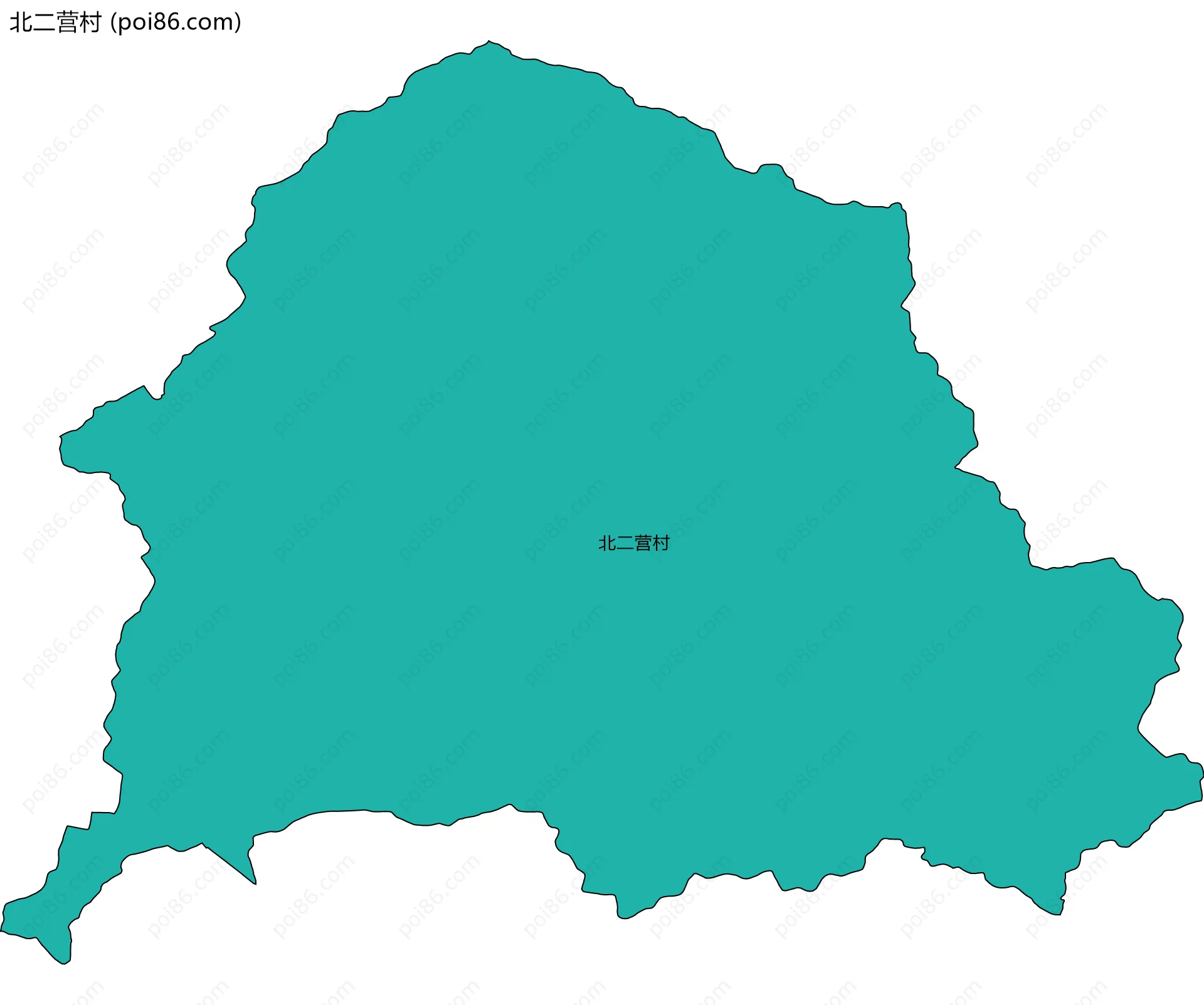 北二营村边界地图