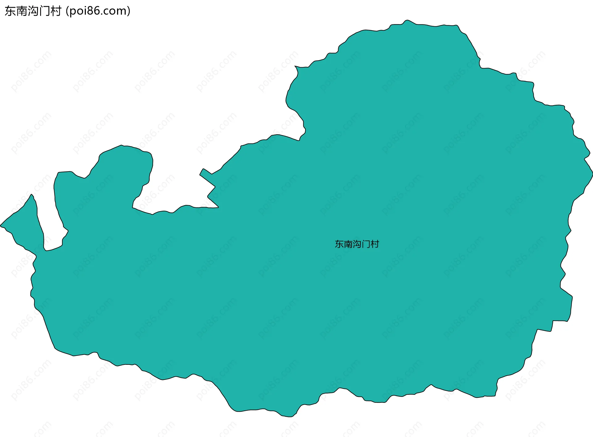 东南沟门村边界地图