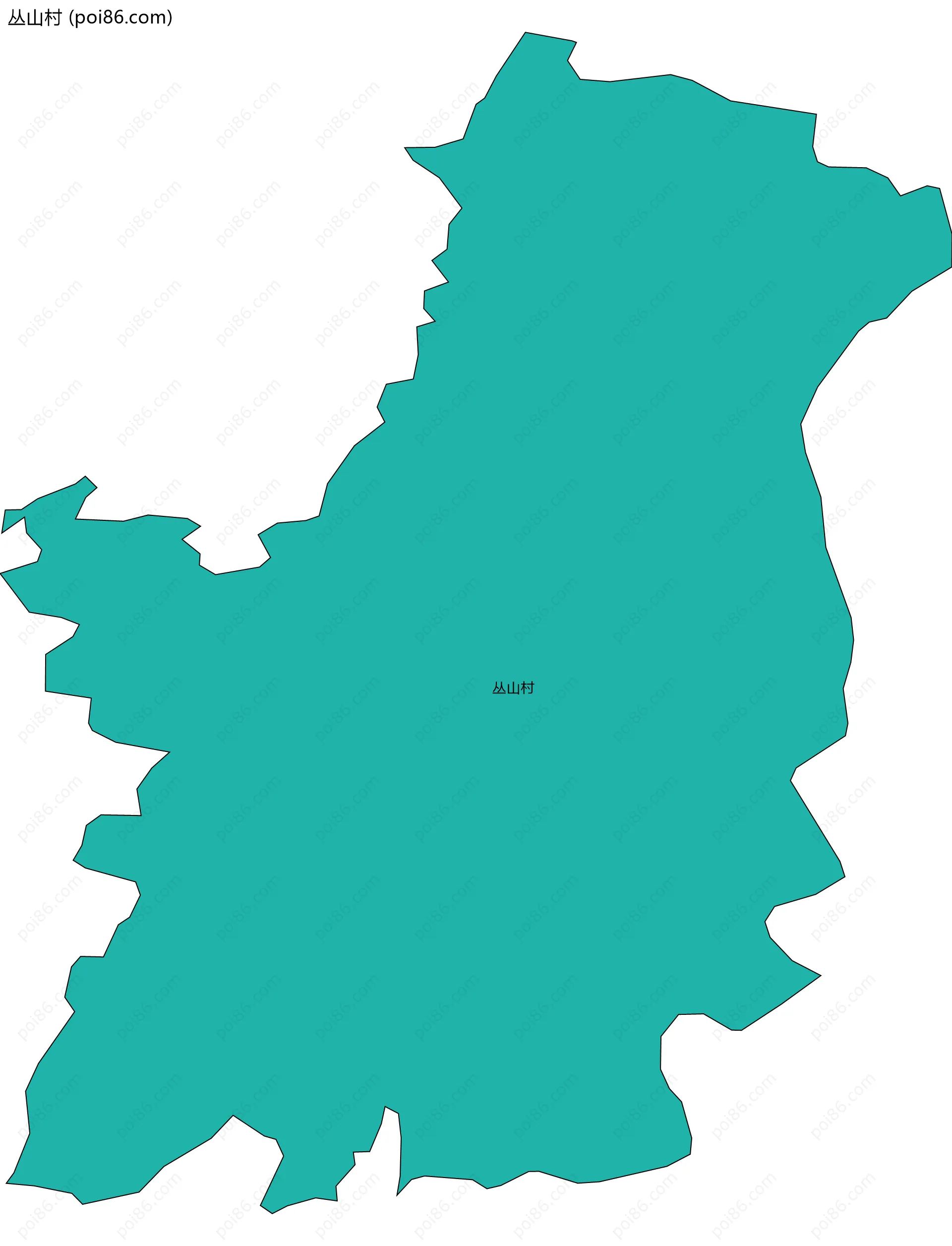 丛山村边界地图