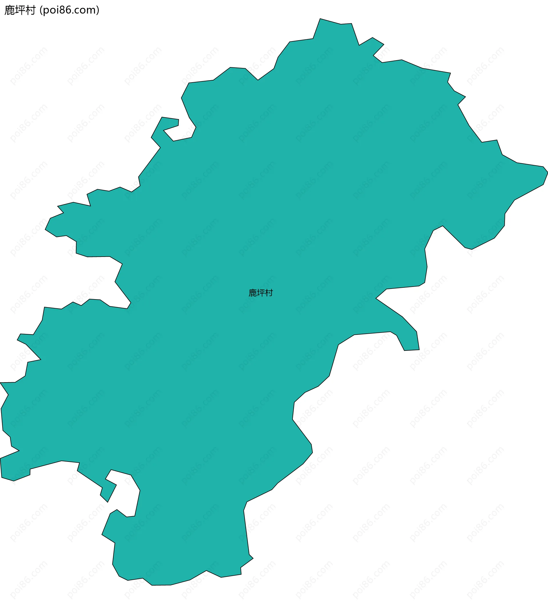 鹿坪村边界地图