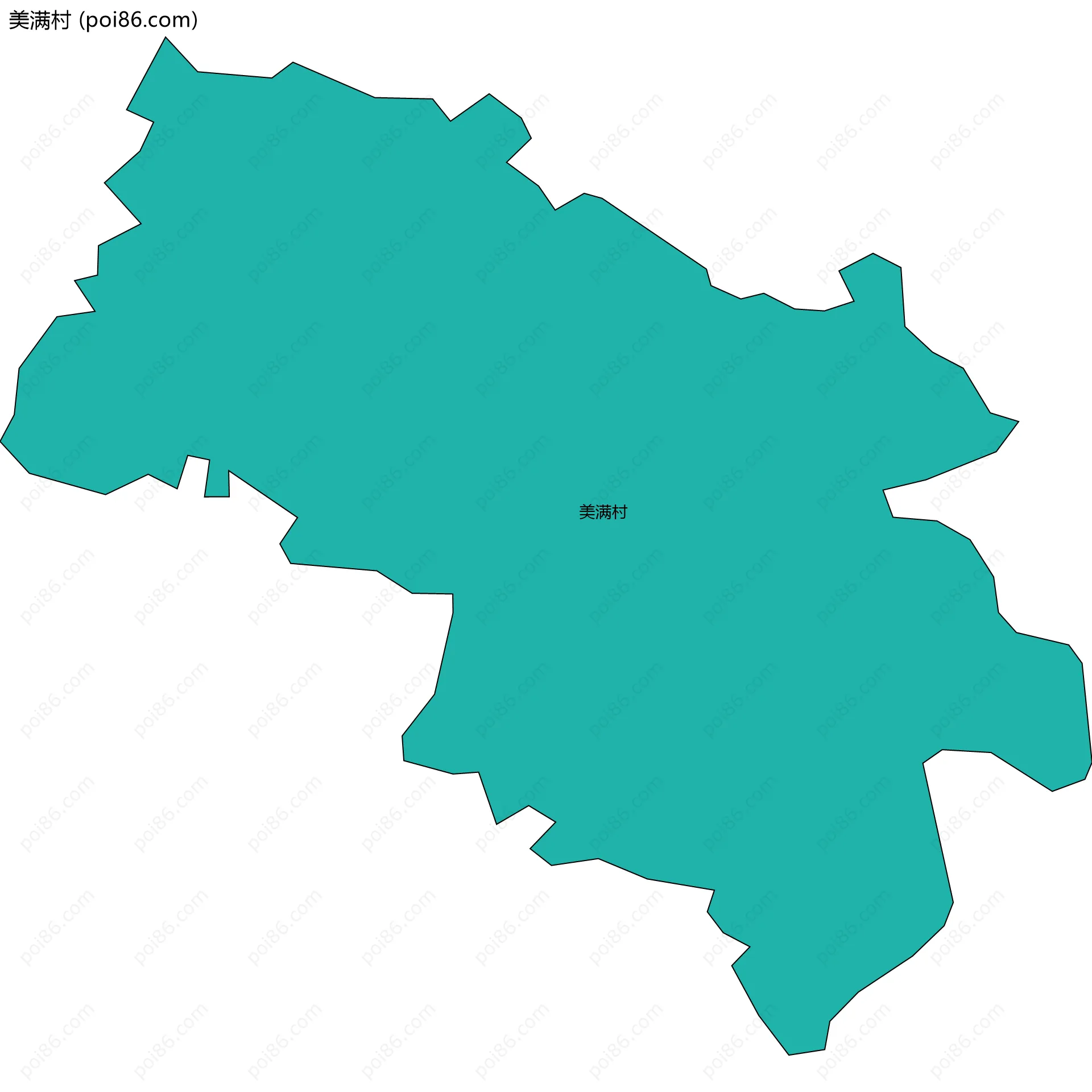 美满村边界地图