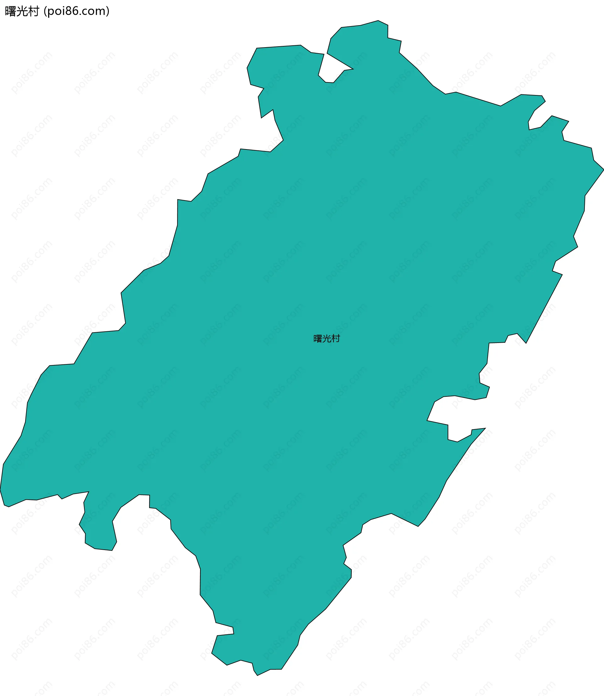 曙光村边界地图