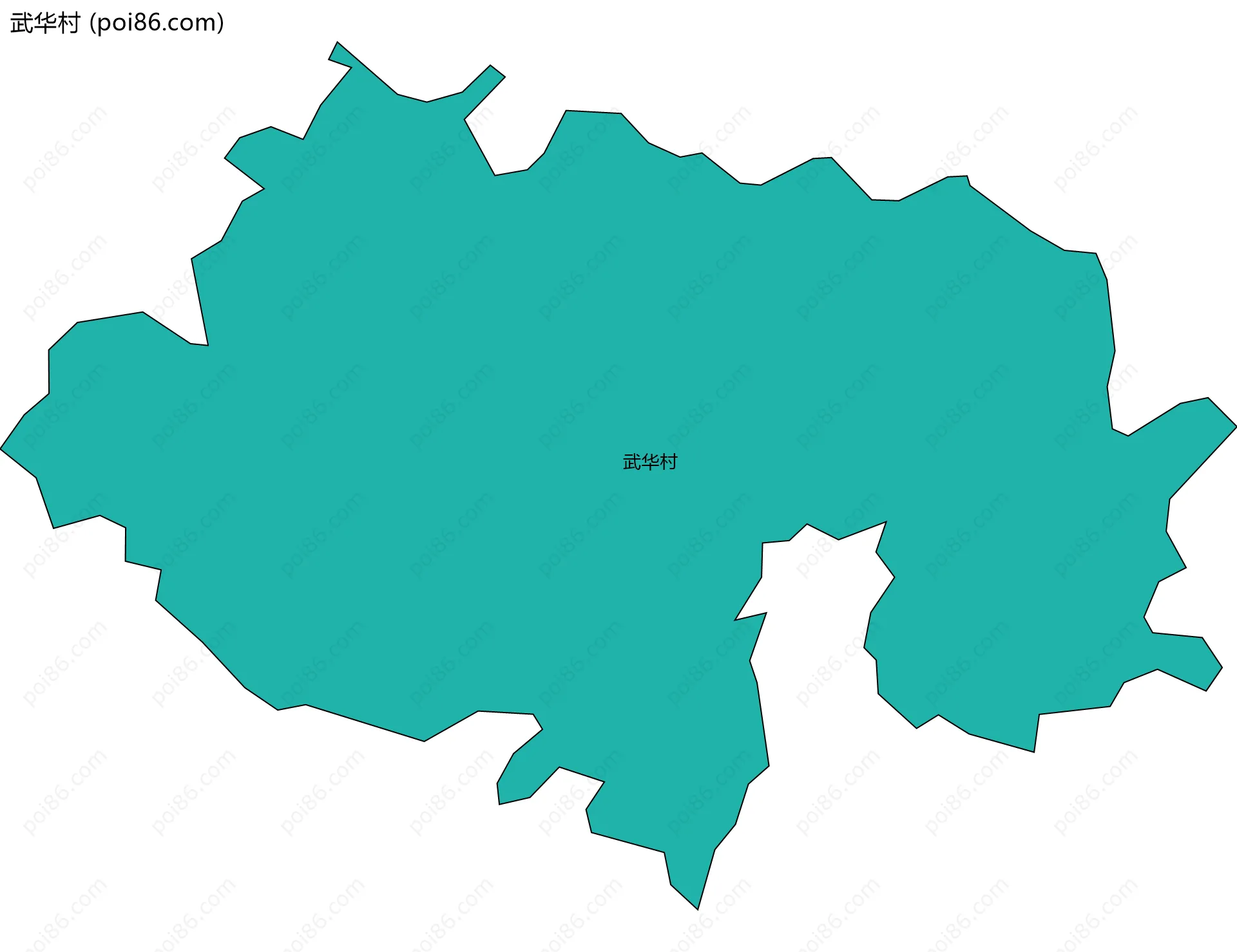 武华村边界地图