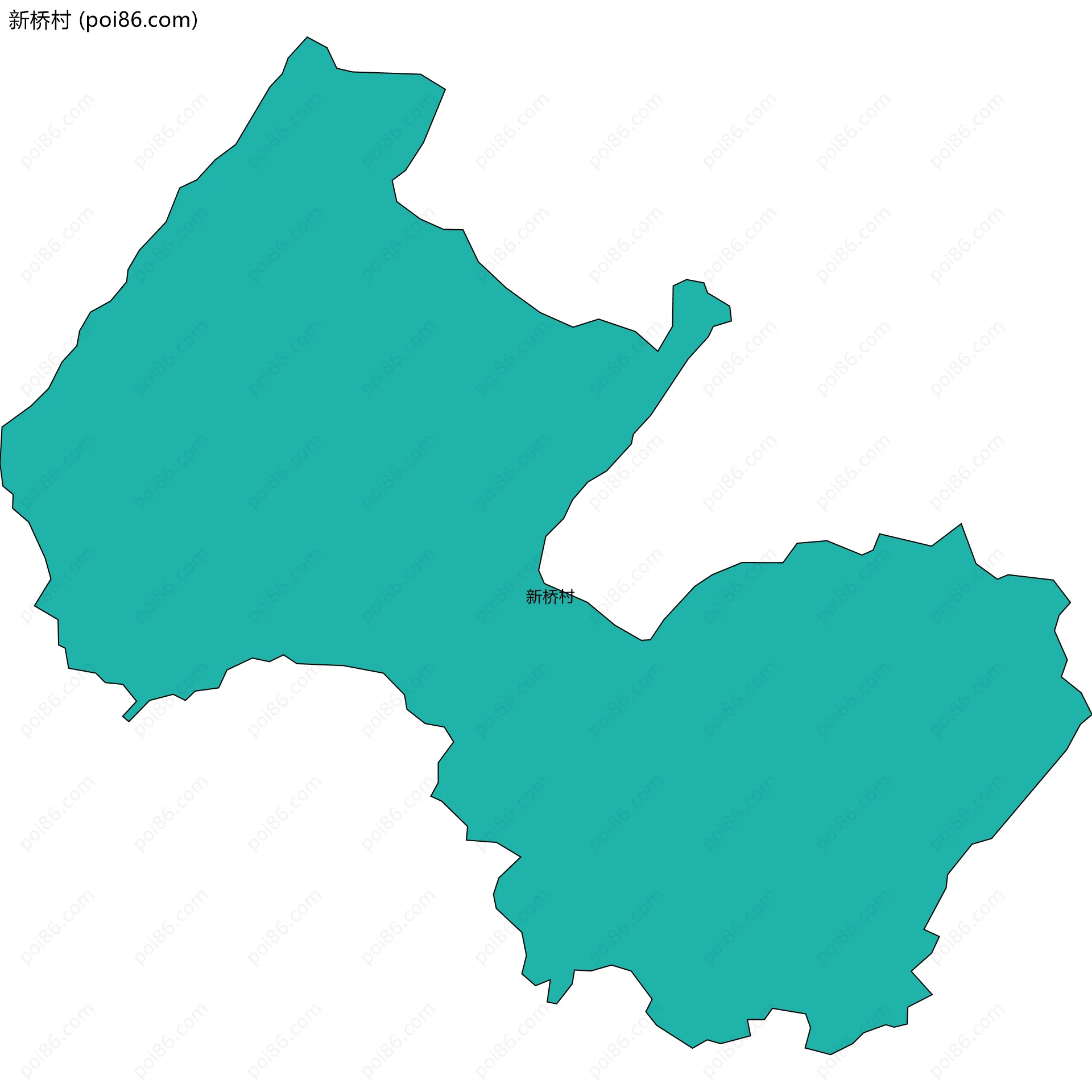 新桥村边界地图