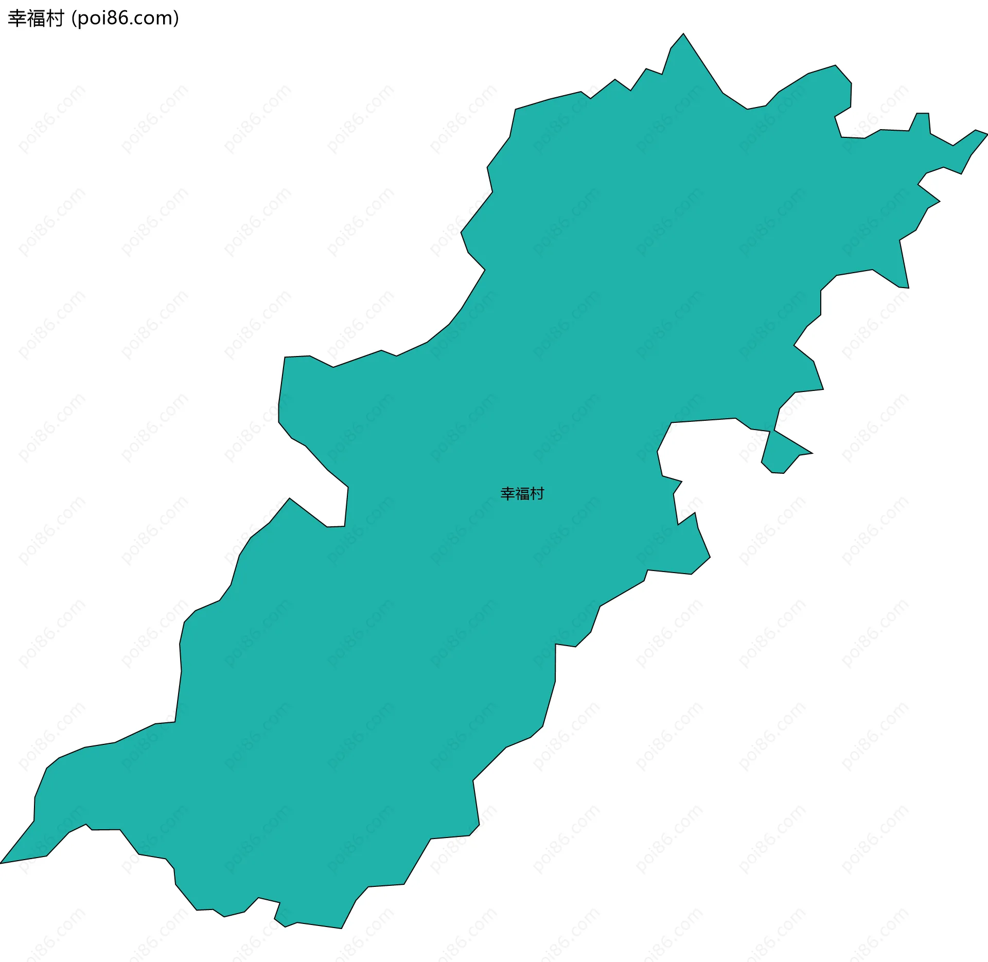 幸福村边界地图