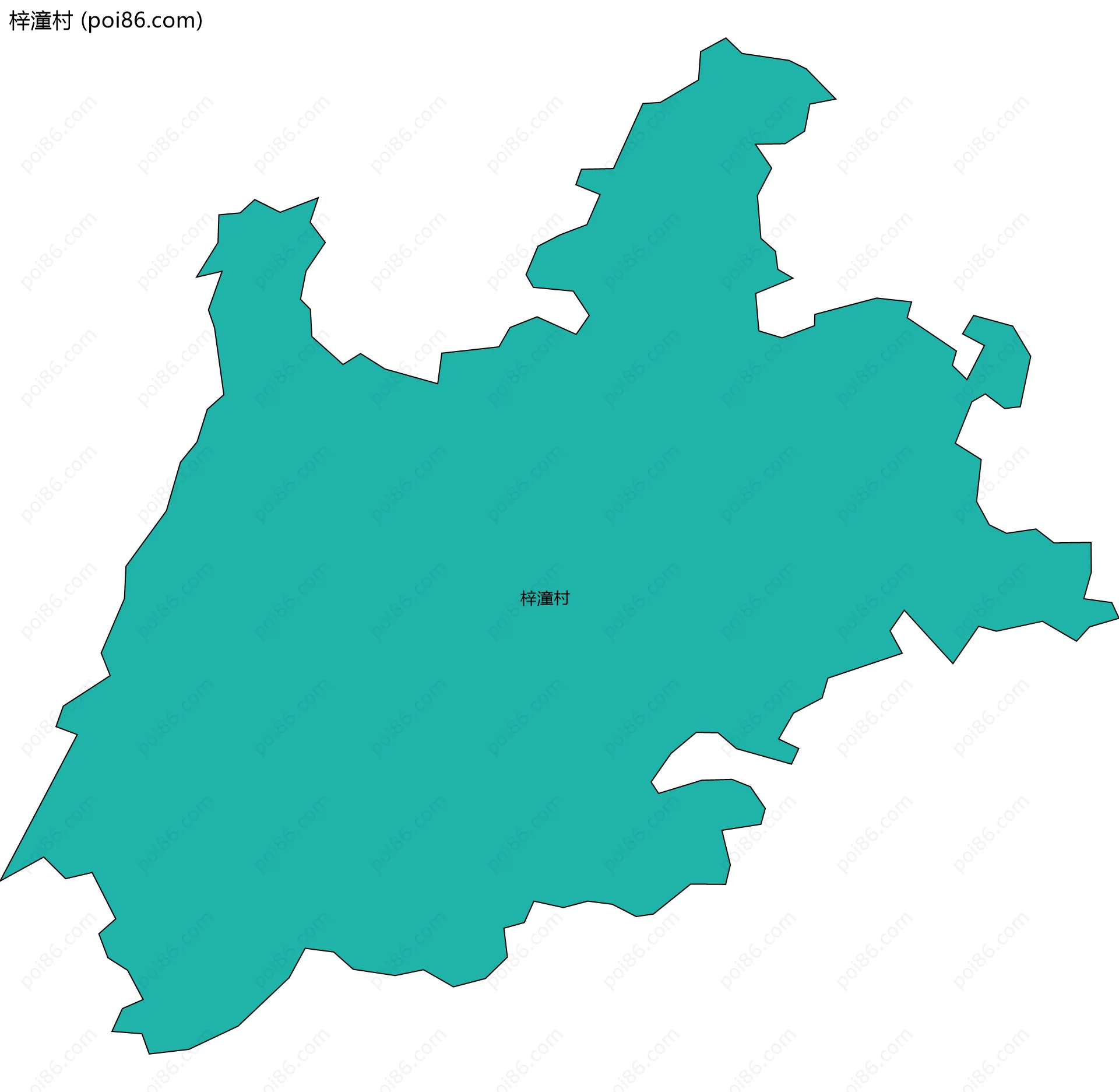 梓潼村边界地图