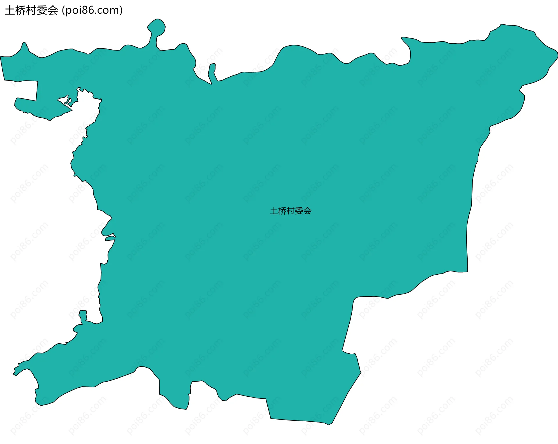 土桥村委会边界地图