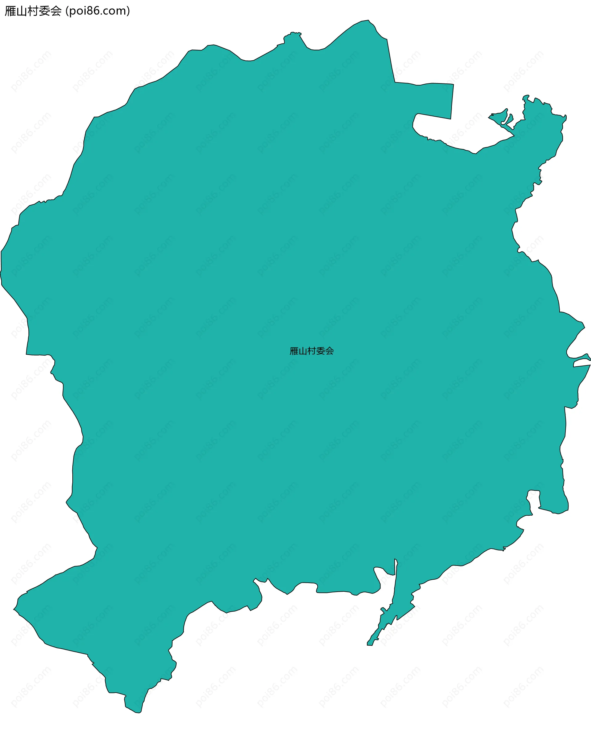 雁山村委会边界地图