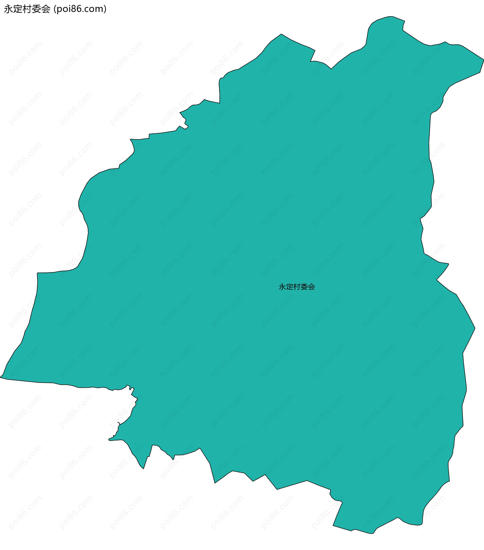永定村委会边界地图