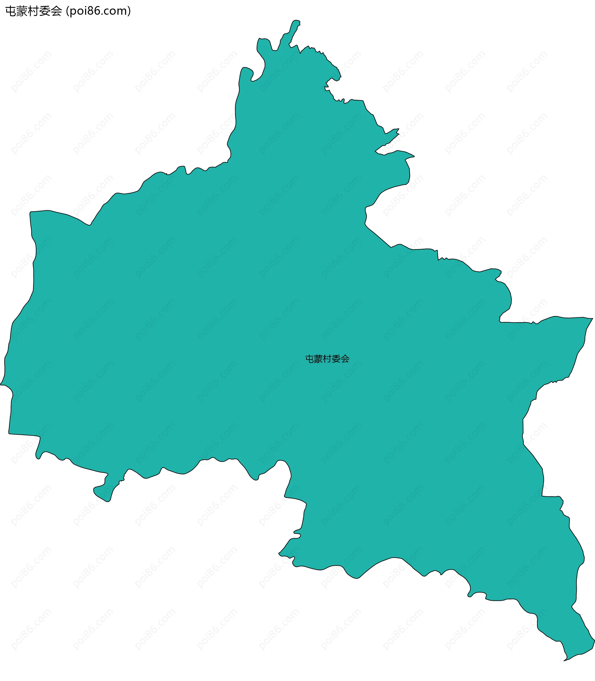 屯蒙村委会边界地图