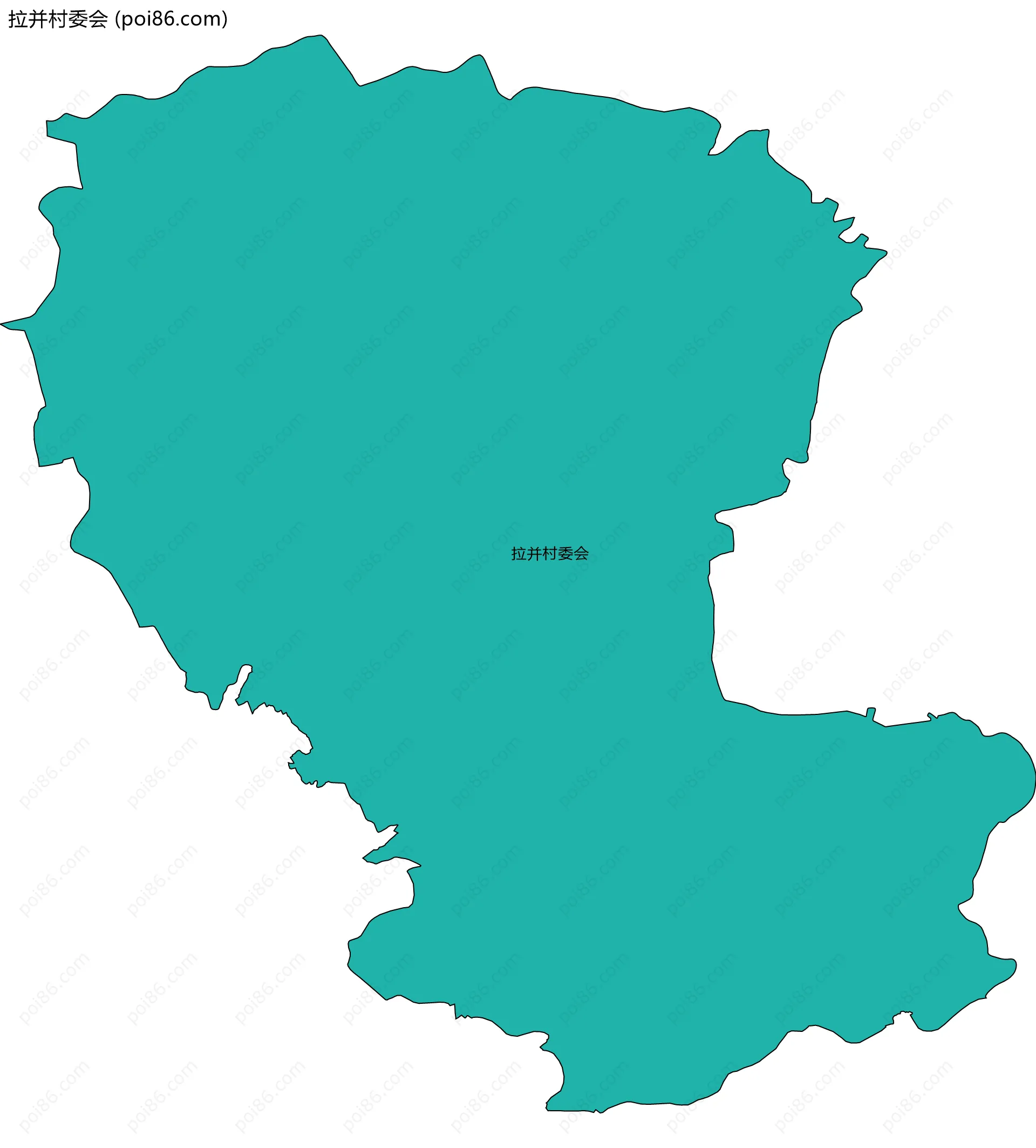 拉并村委会边界地图
