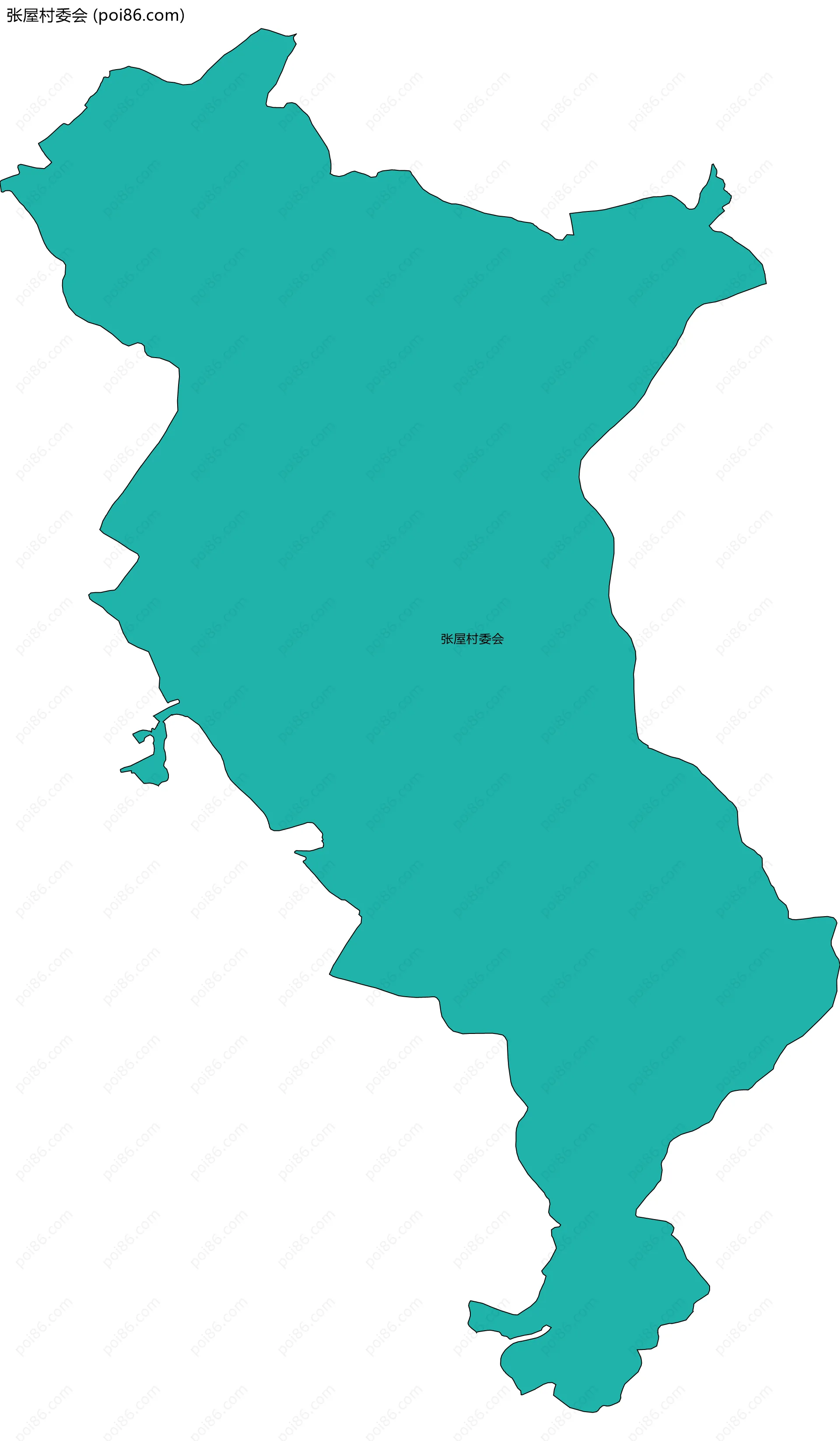 张屋村委会边界地图