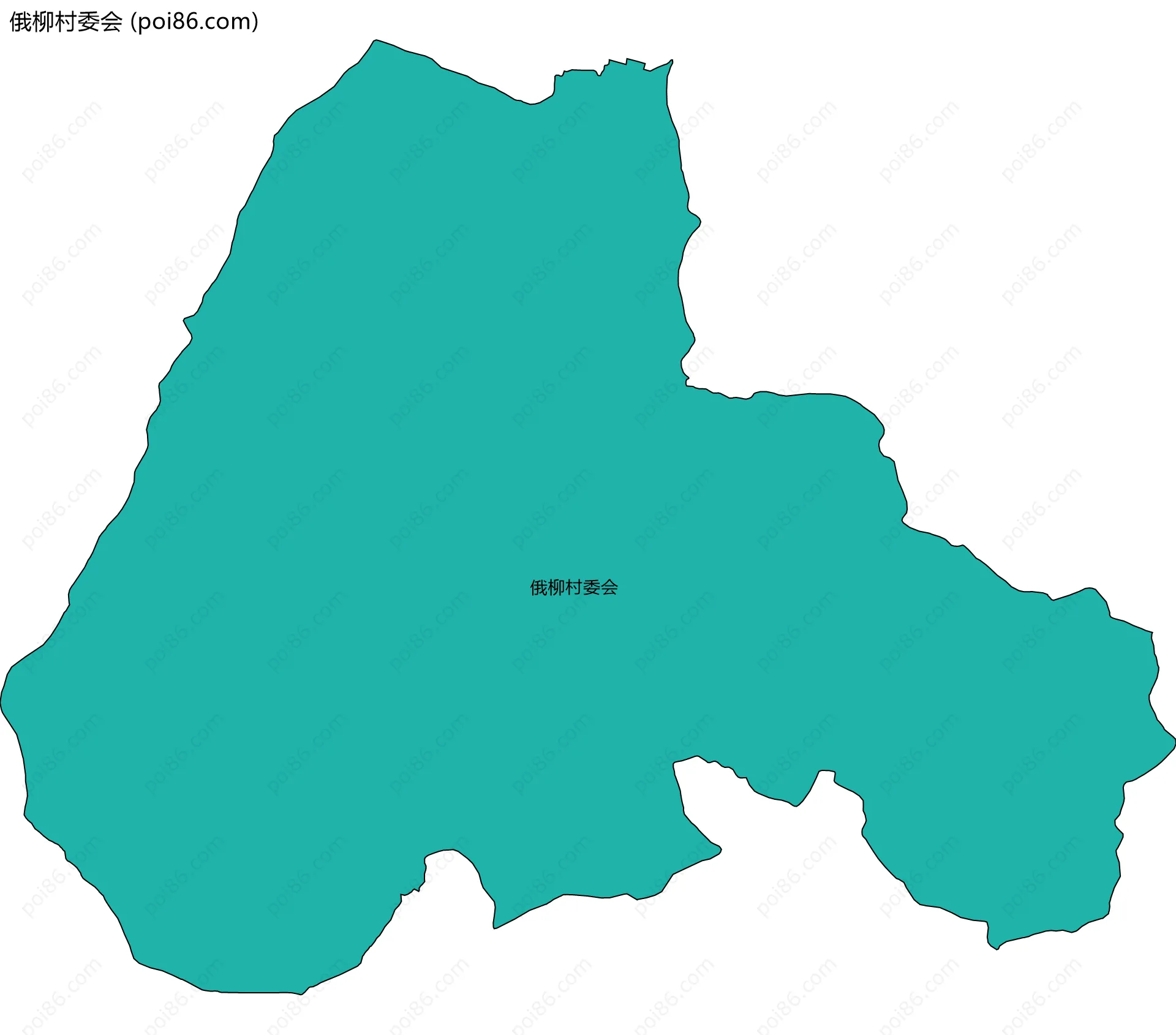 俄柳村委会边界地图