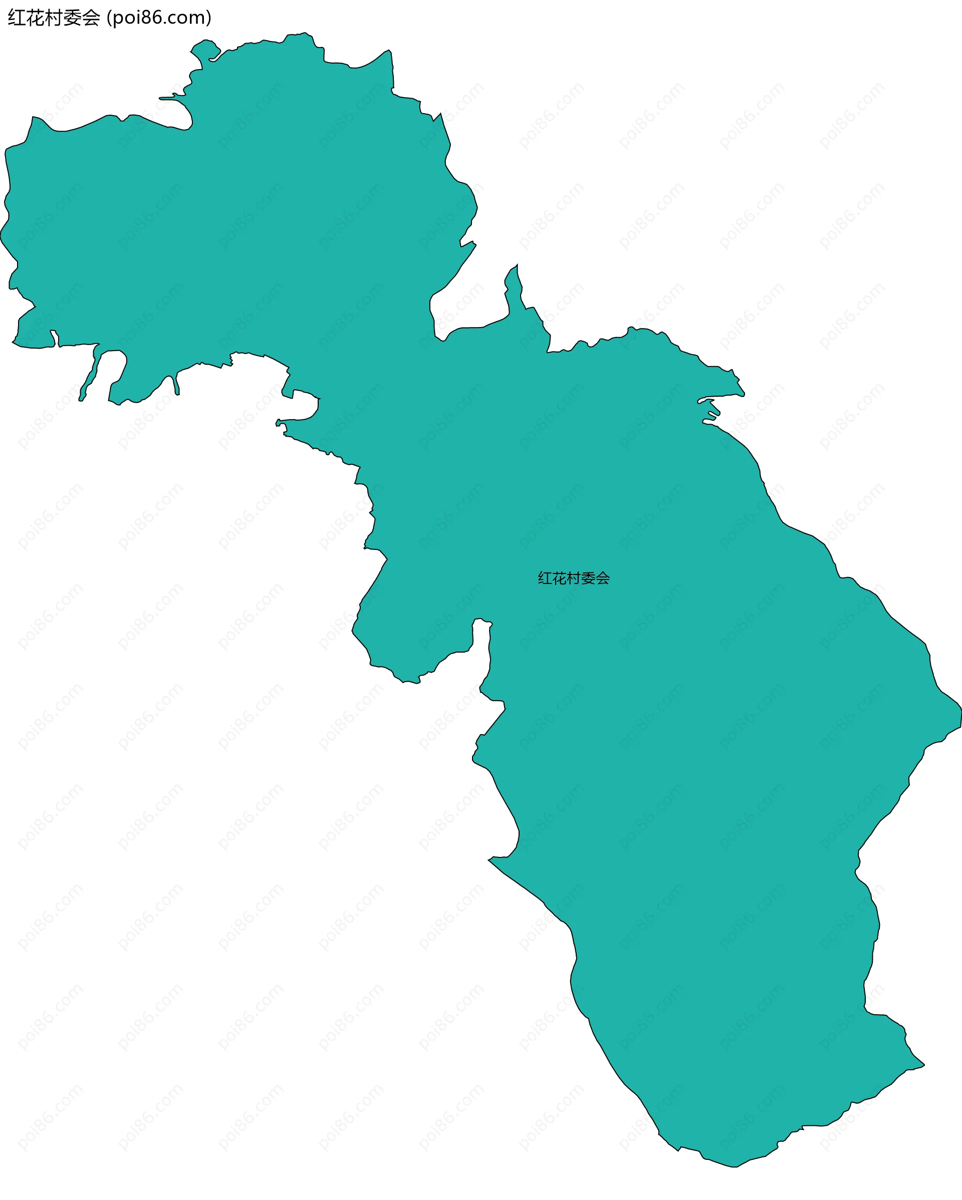 红花村委会边界地图