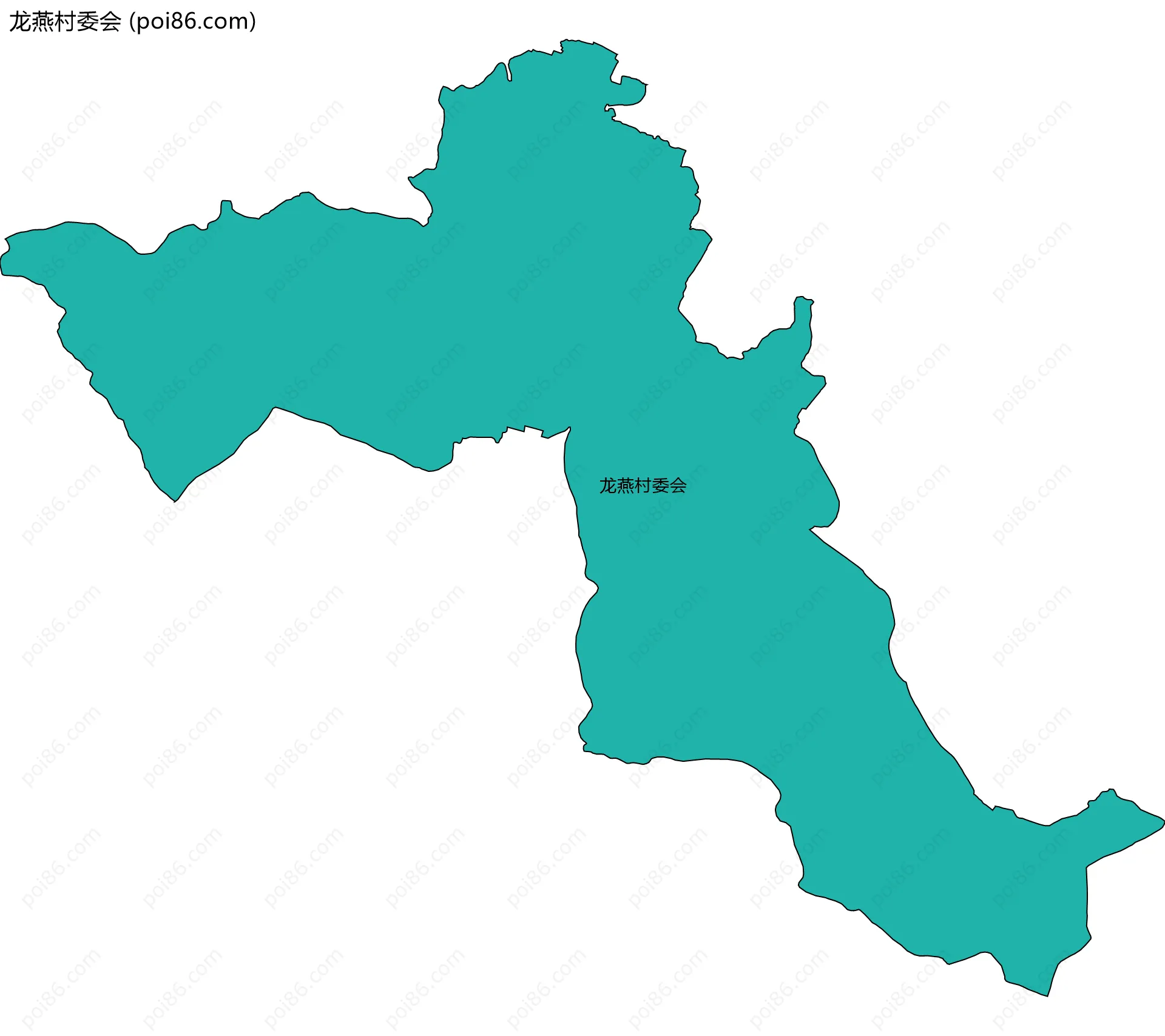 龙燕村委会边界地图