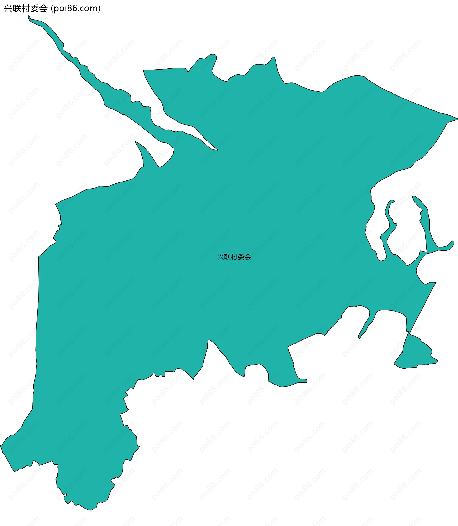 兴联村委会边界地图