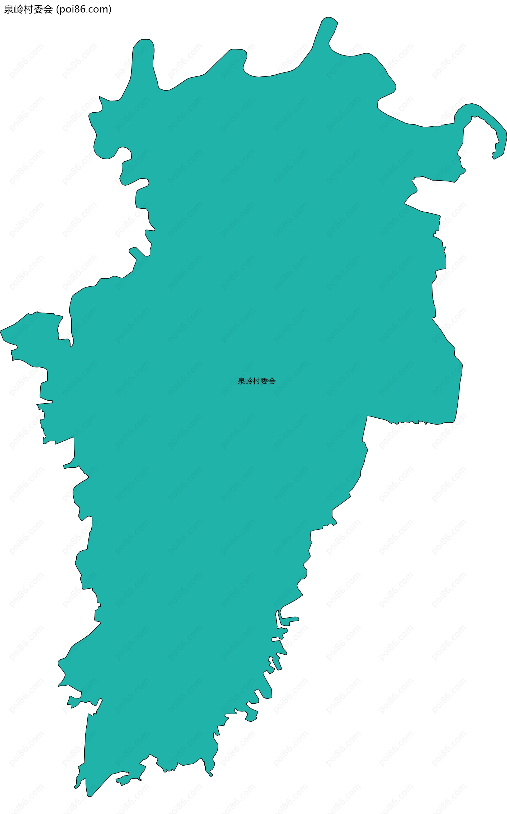 泉岭村委会边界地图