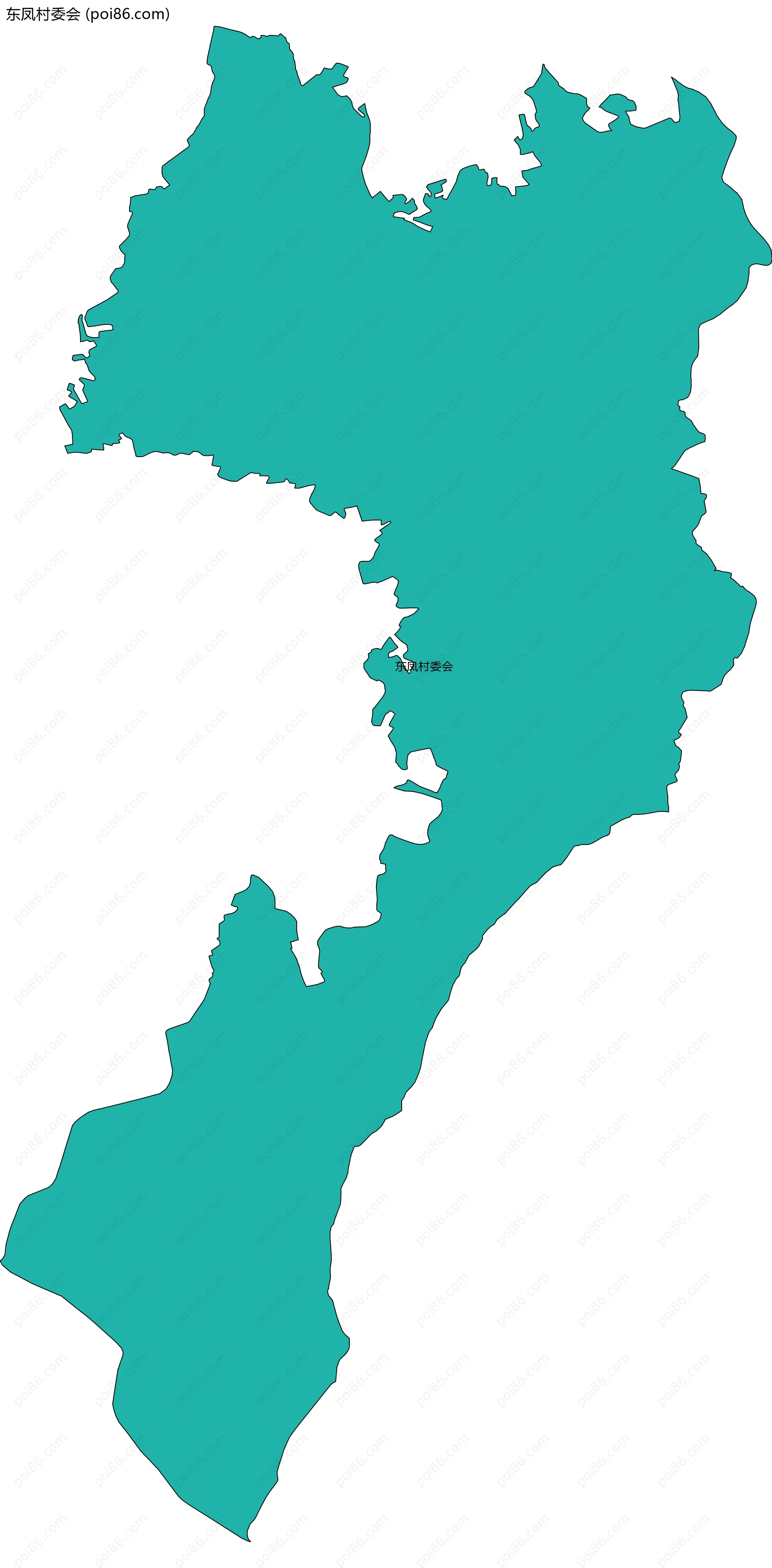 东凤村委会边界地图