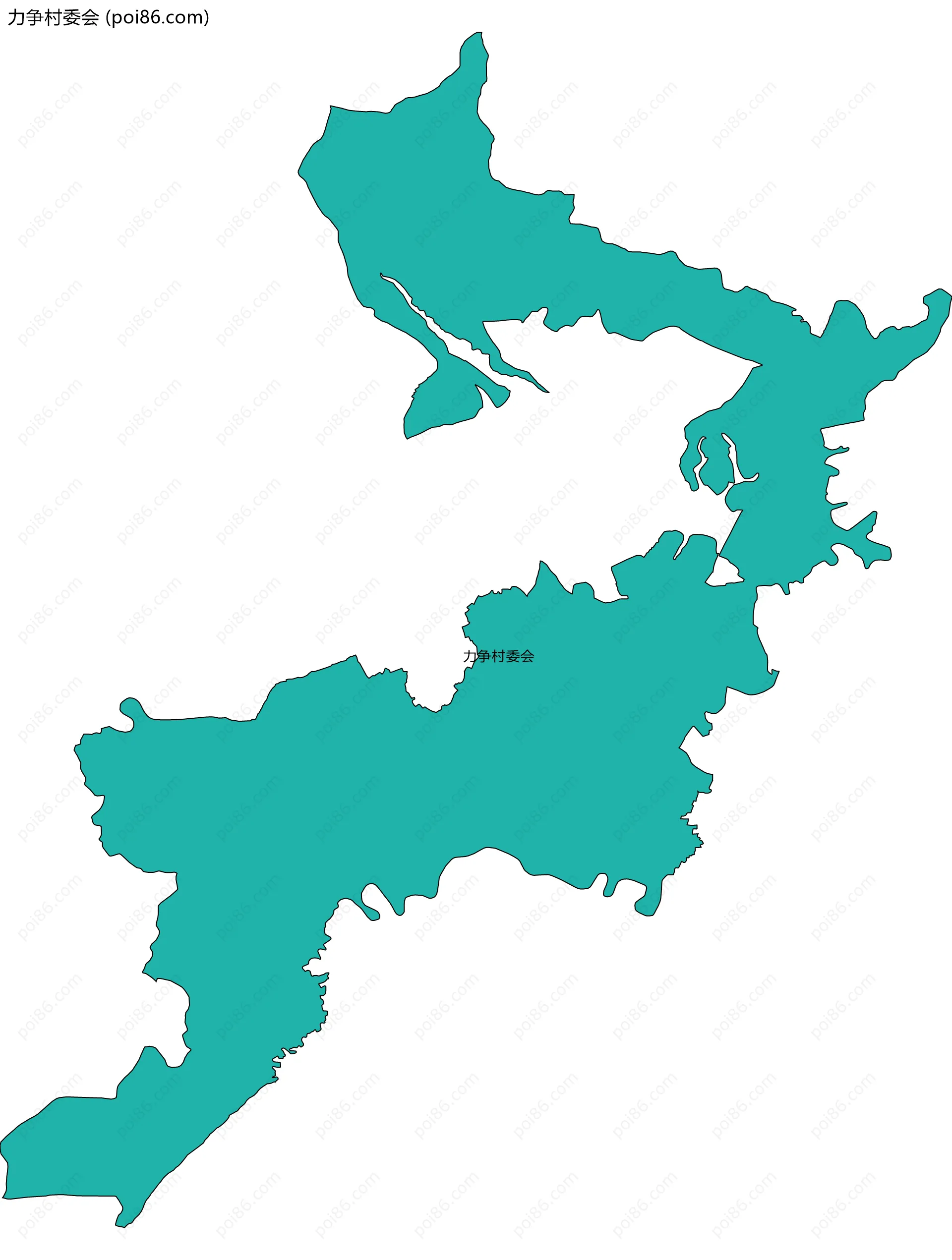 力争村委会边界地图