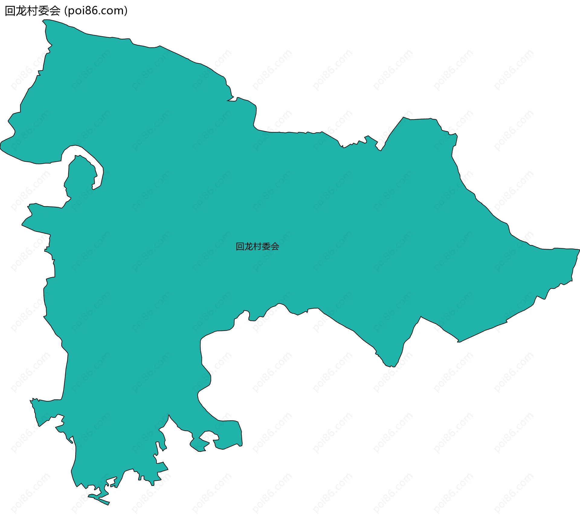 回龙村委会边界地图