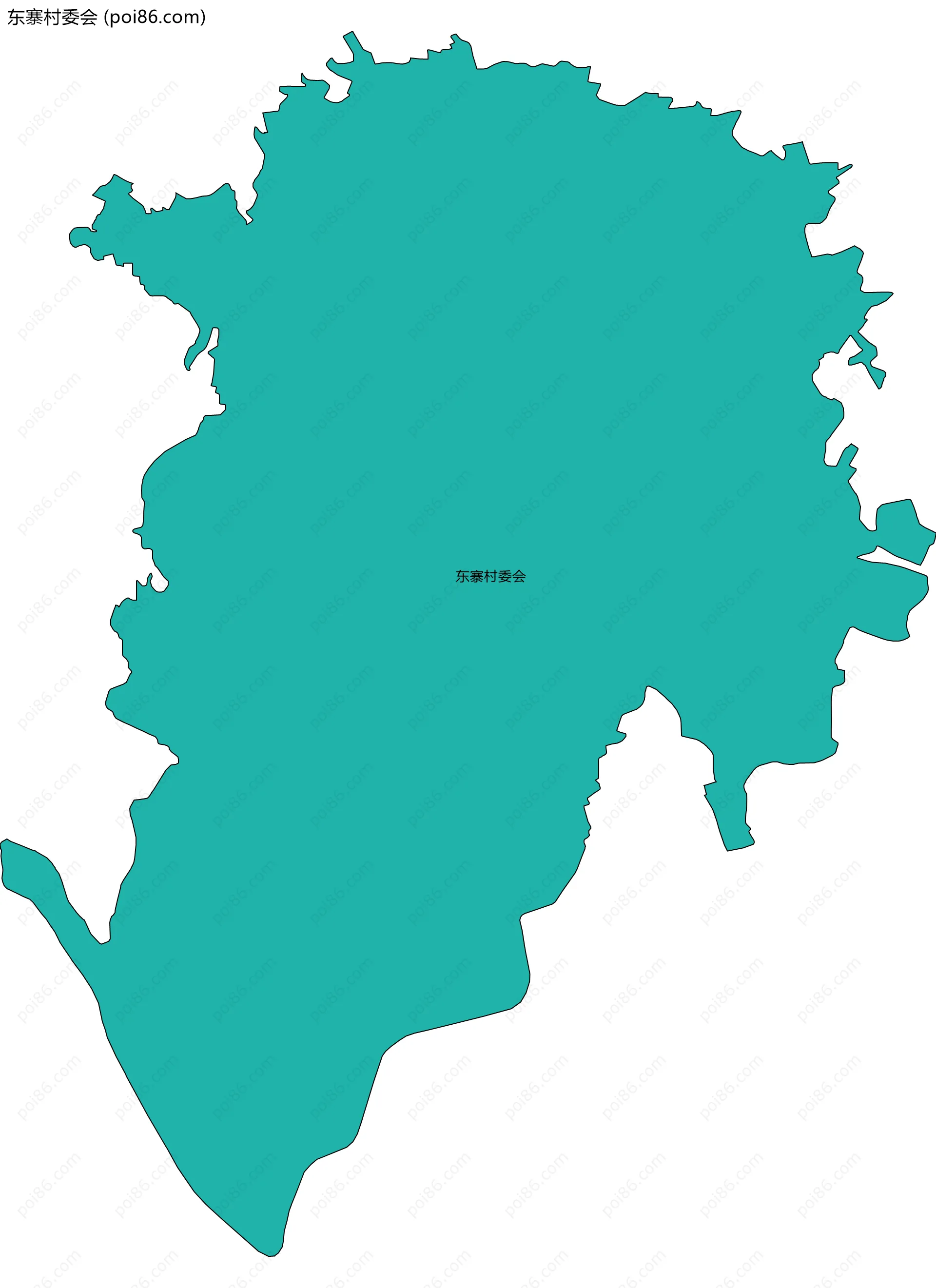 东寨村委会边界地图