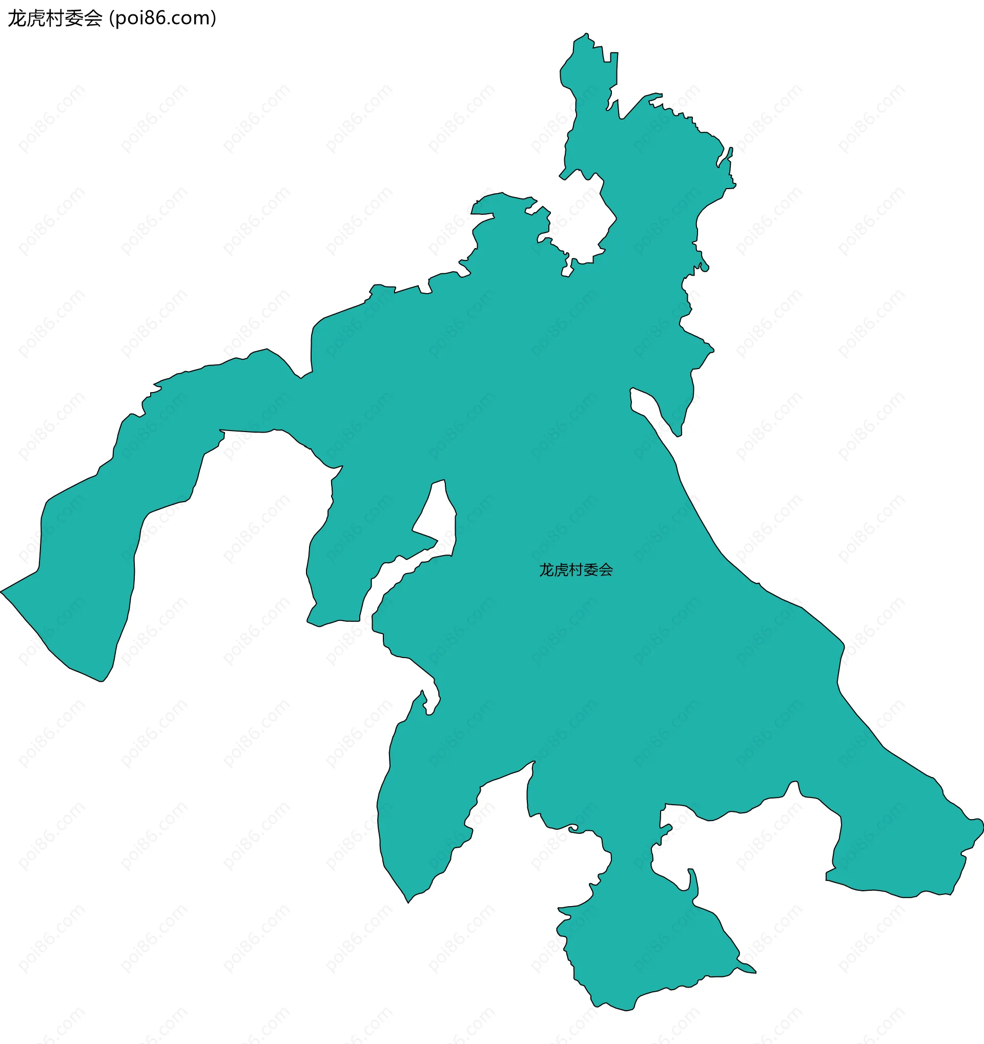 龙虎村委会边界地图