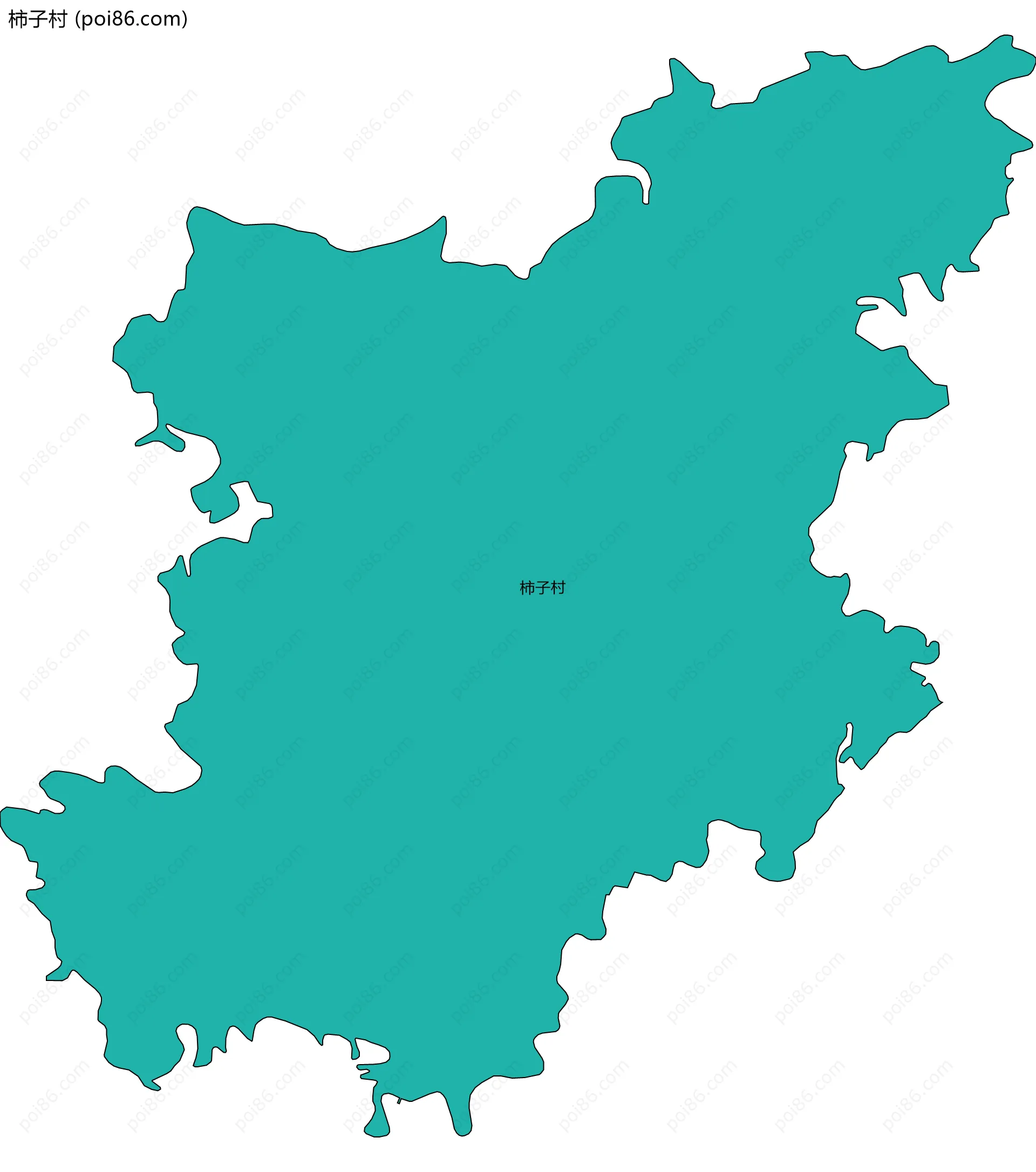 柿子村边界地图