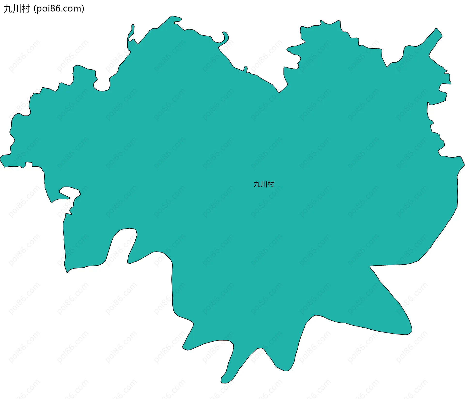 九川村边界地图