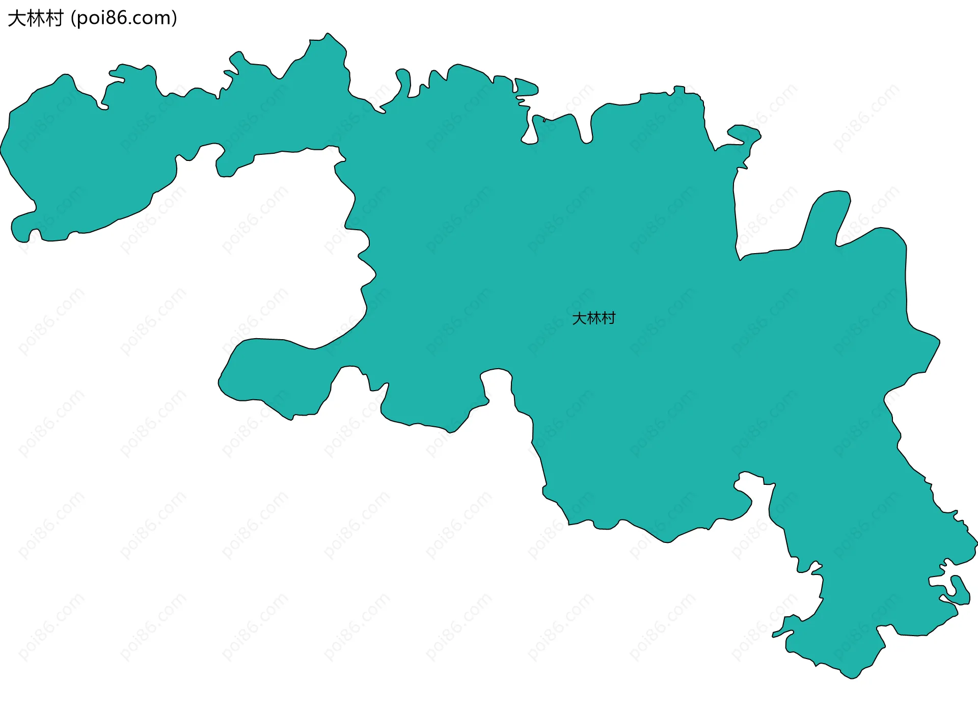 大林村边界地图