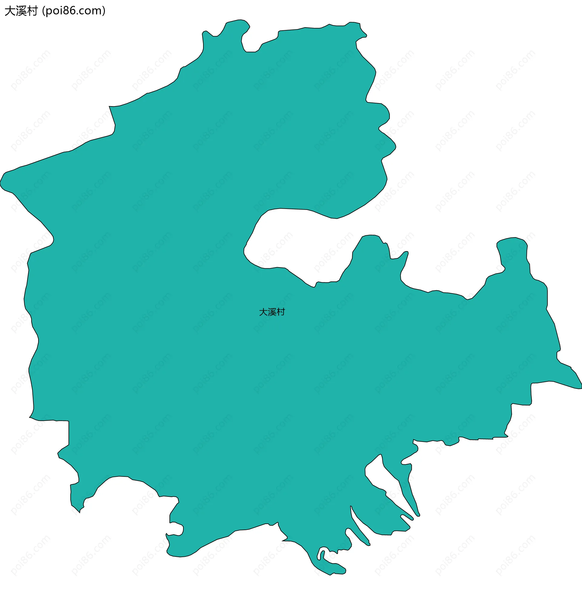 大溪村边界地图