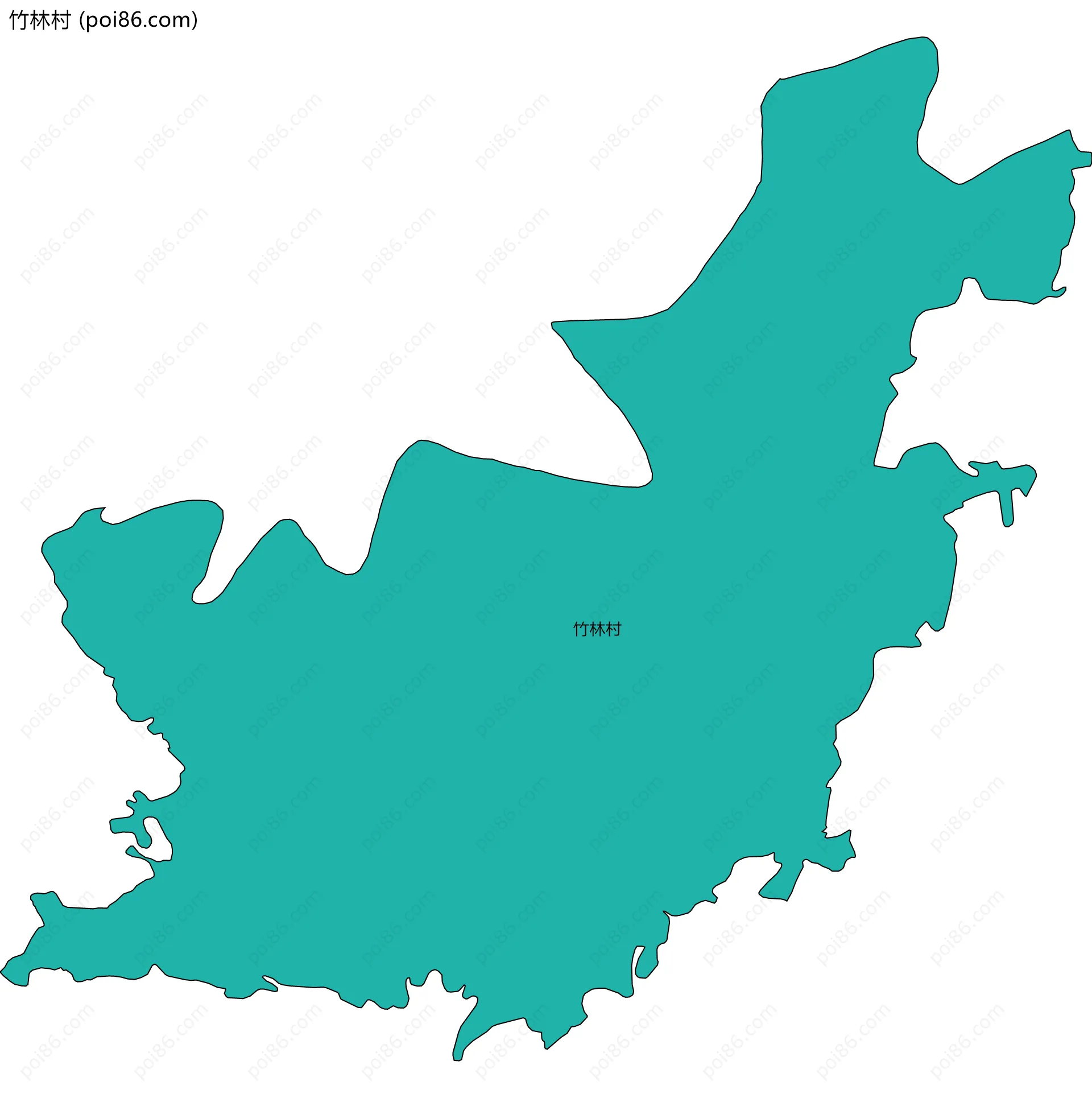 竹林村边界地图