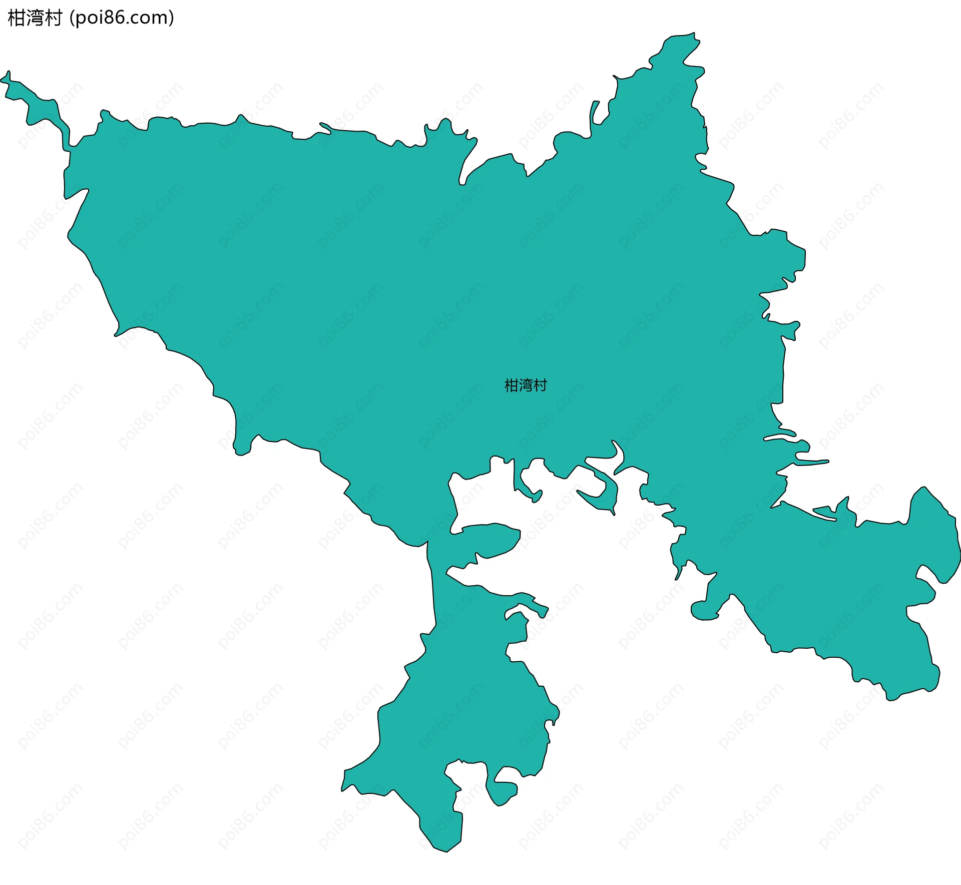 柑湾村边界地图