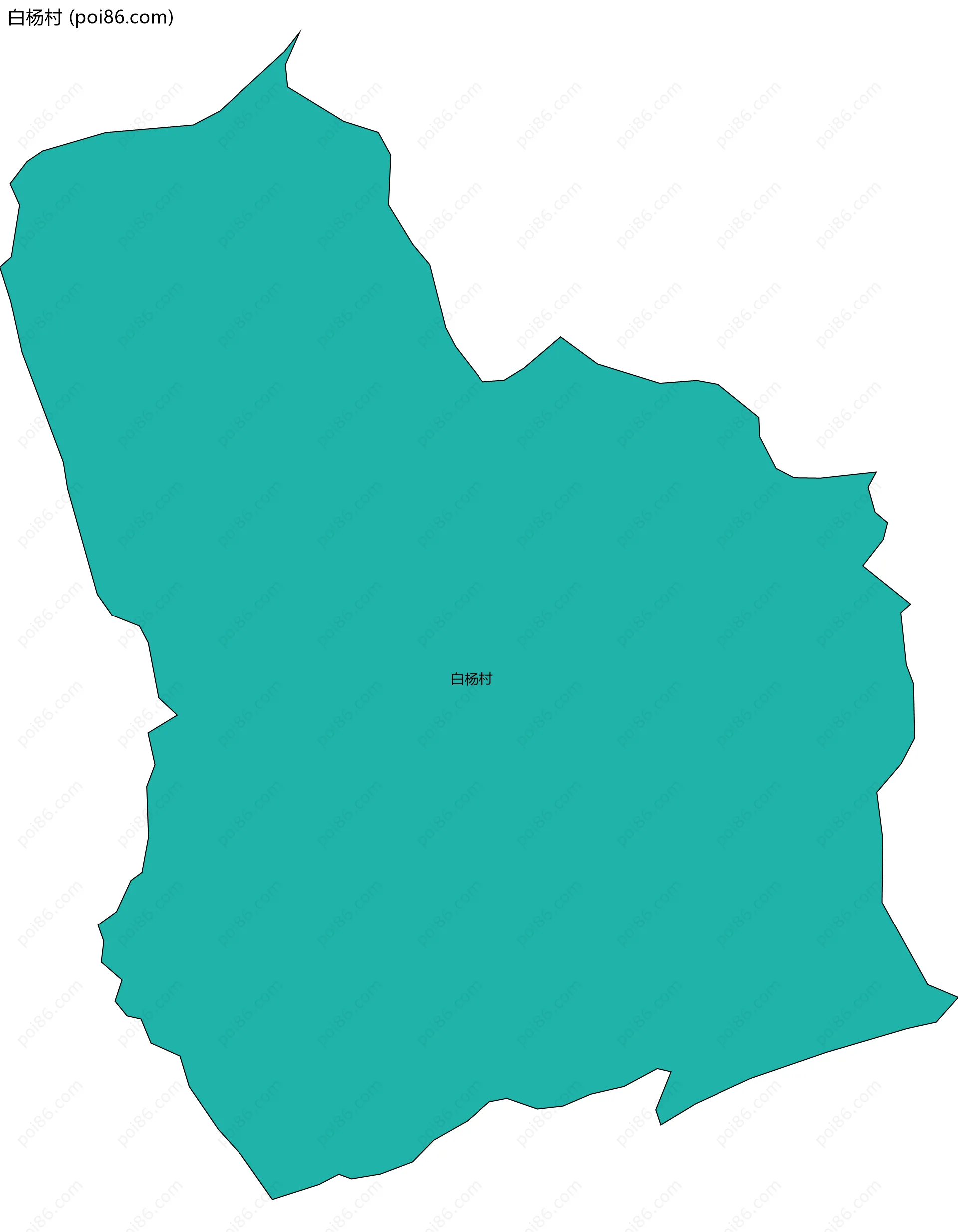 白杨村边界地图