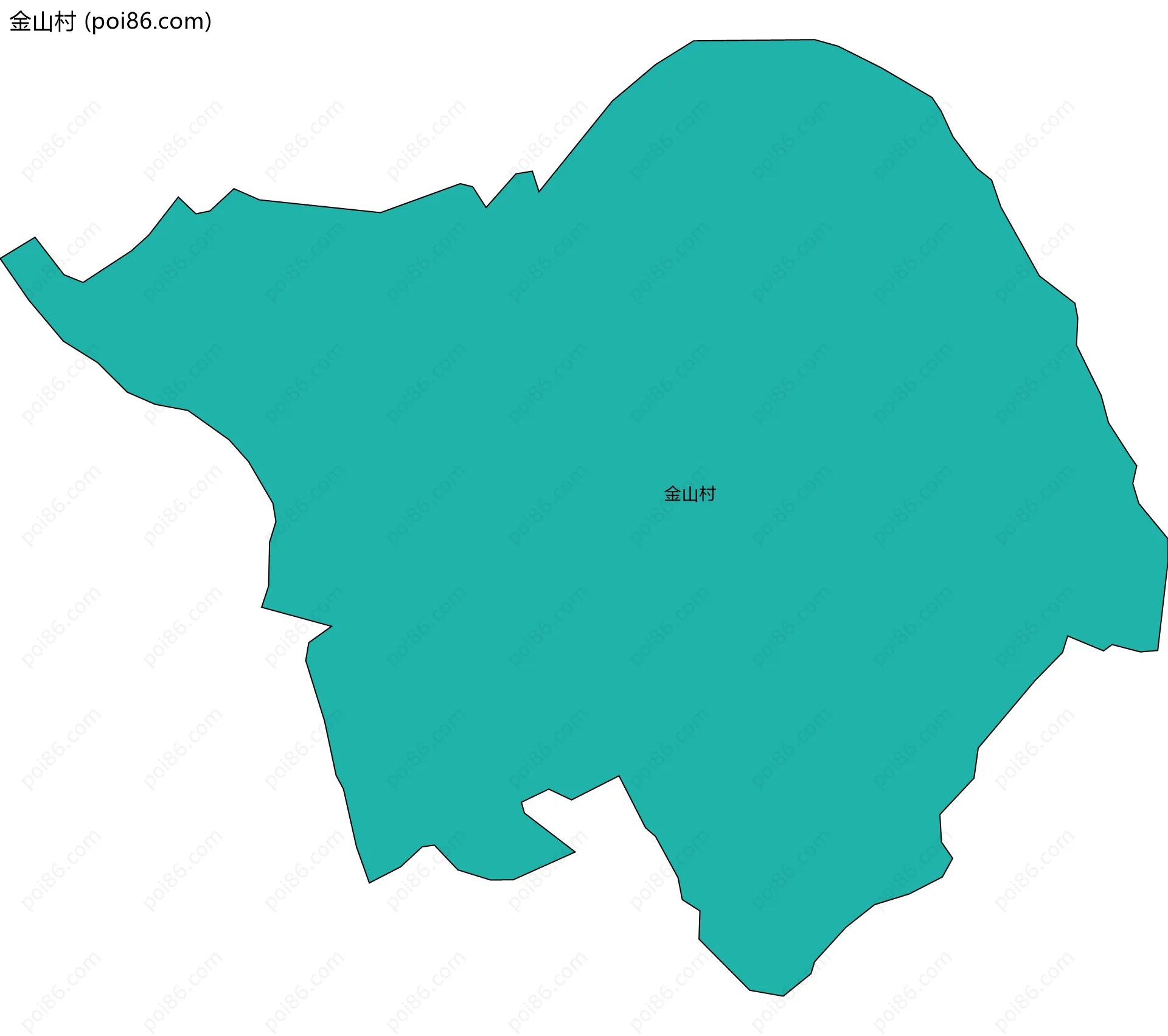 金山村边界地图