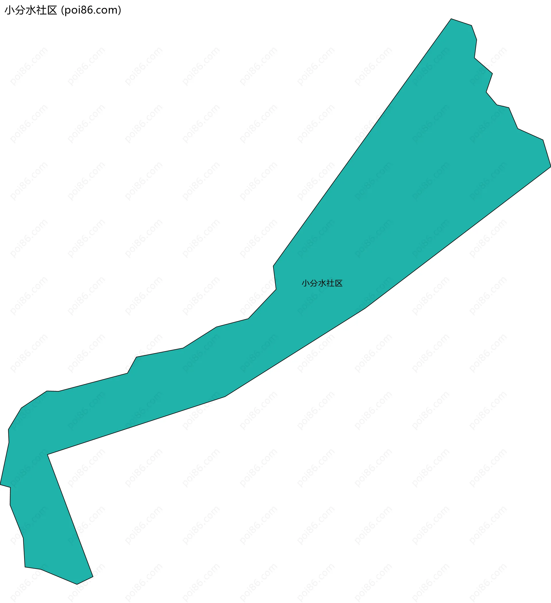 小分水社区边界地图