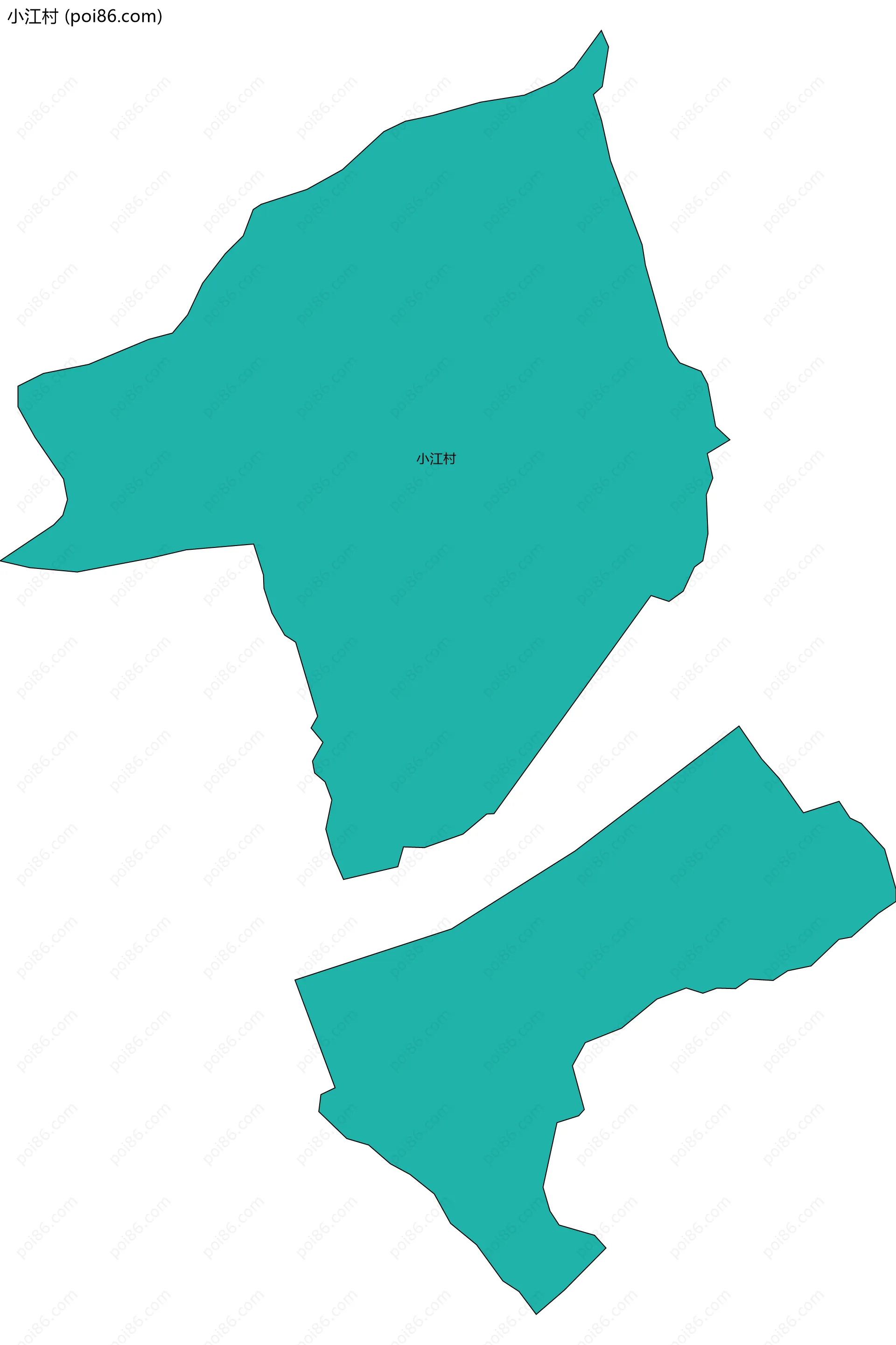 小江村边界地图