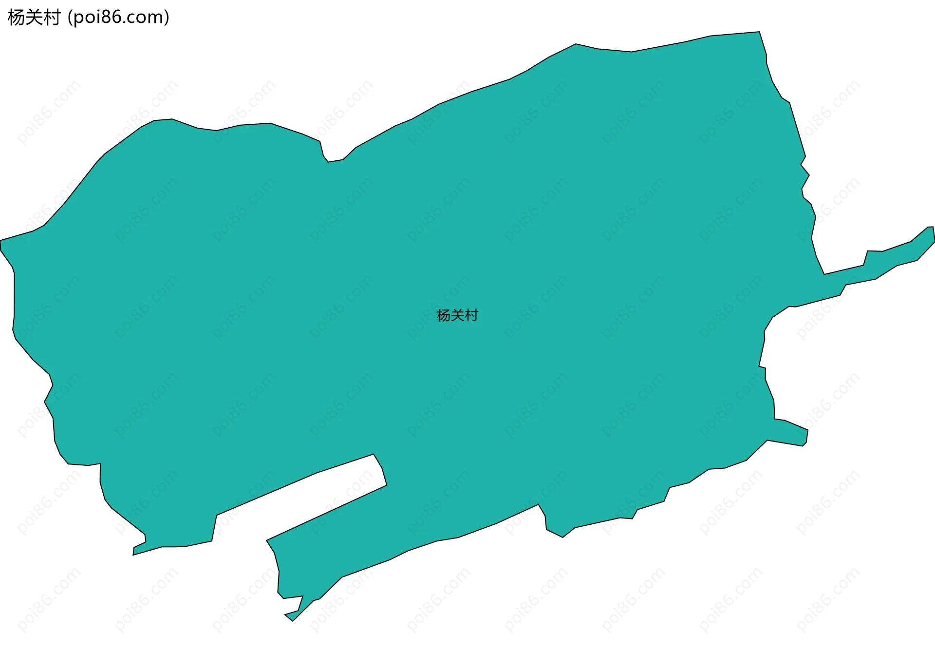 杨关村边界地图